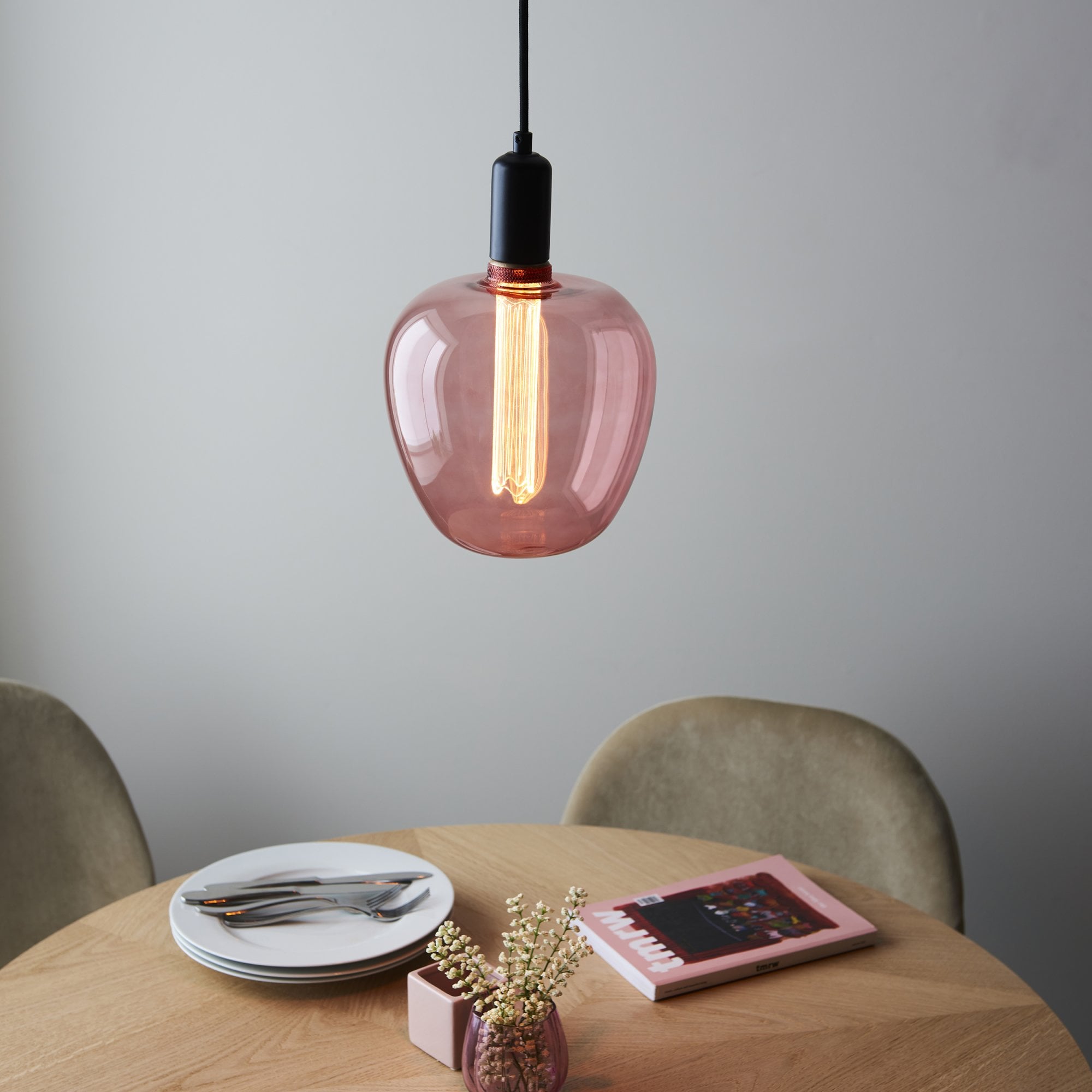 Endon Roves E27 LED 2.8W Anti Glare - 1800K - Non-Dimmable - Pink Tinted