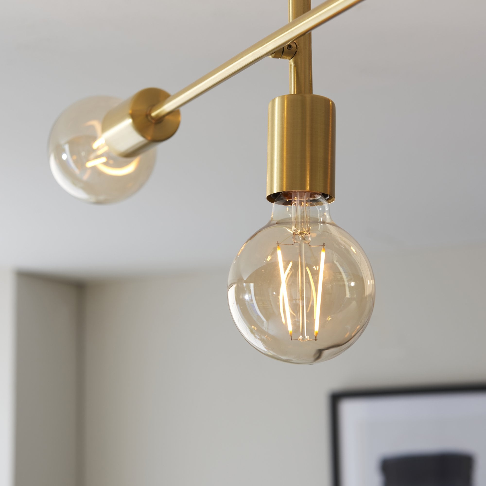 Endon Studio 5 Light Semi Flush - Brushed Brass