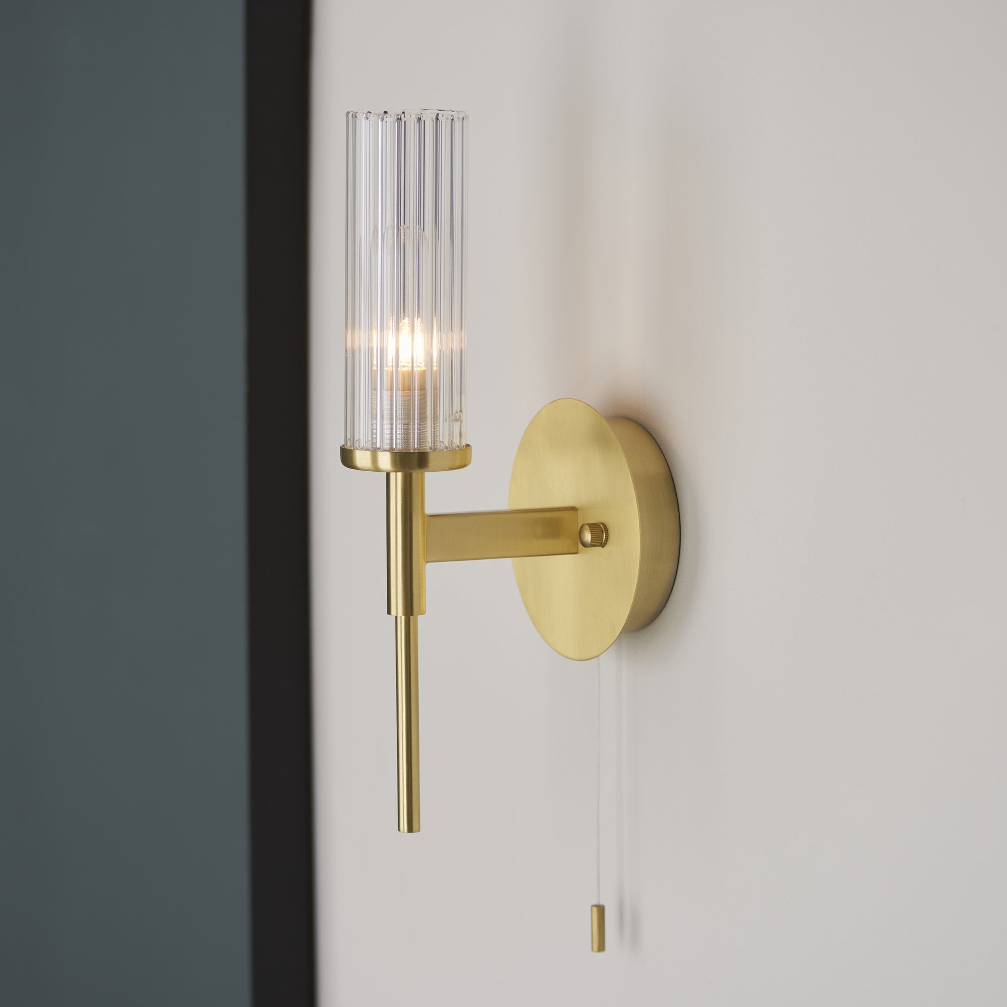 Endon Talo Single Light Wall - Satin Brass