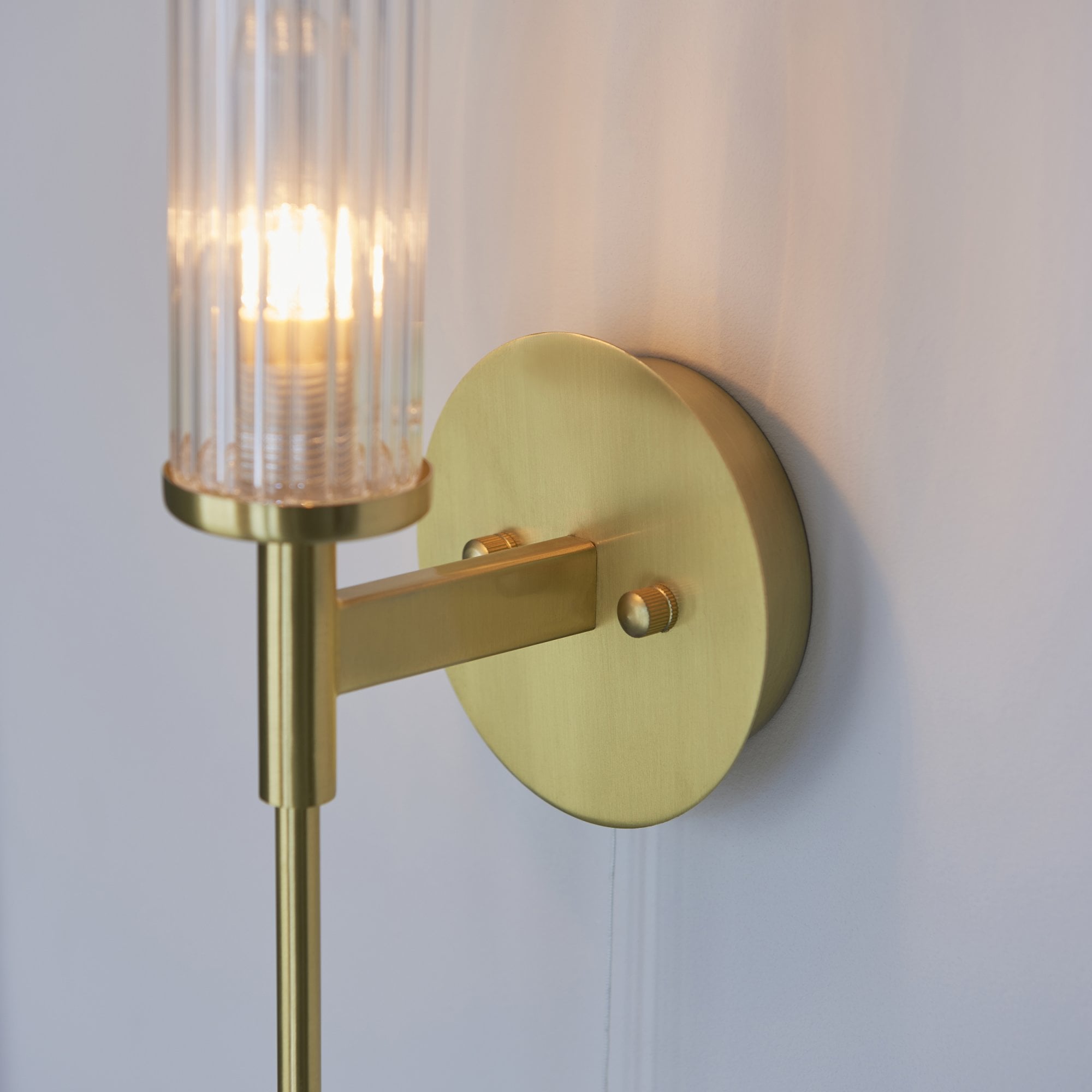 Endon Talo Single Light Wall - Satin Brass
