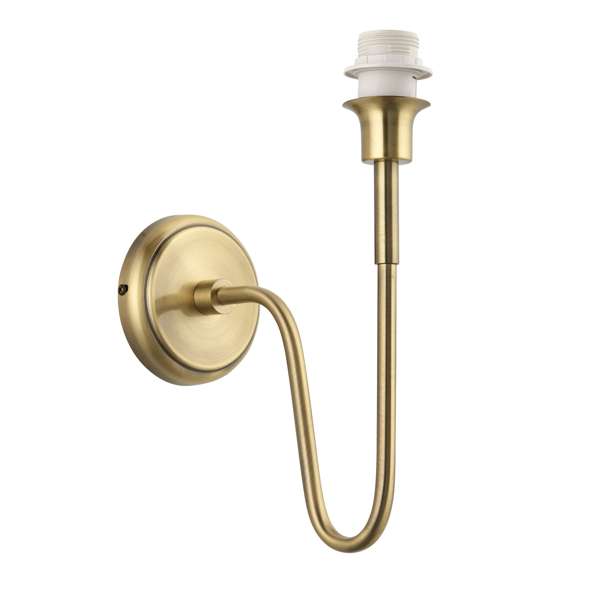 Endon Rouen Single Light Wall - Antique Brass (No Shade)