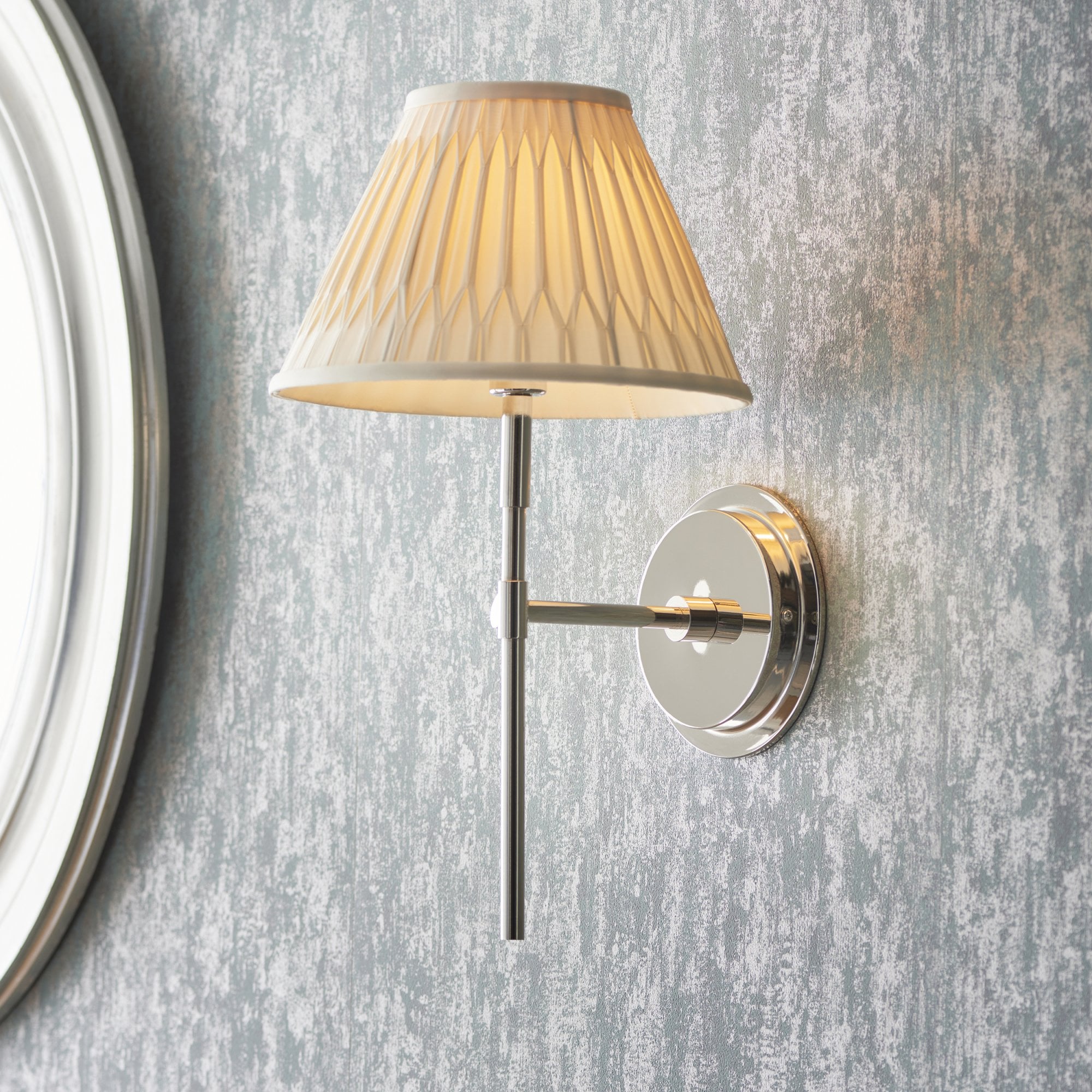 Endon Rennes Single Light Wall - Polished Nickel (No Shade)