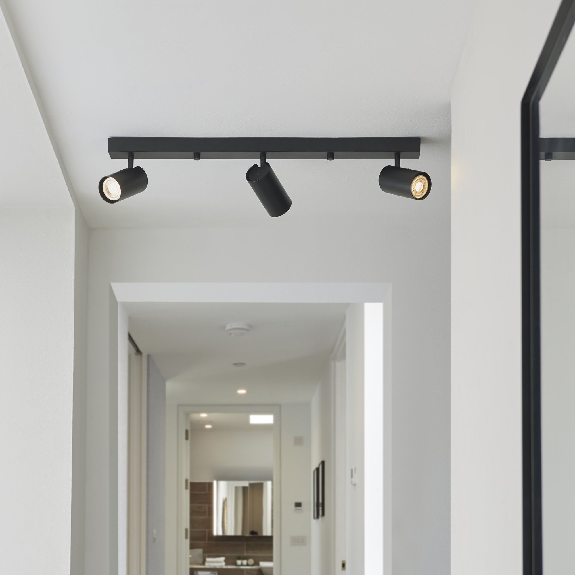 Endon Rez 3 Light Plate Spotlight - Matt Black