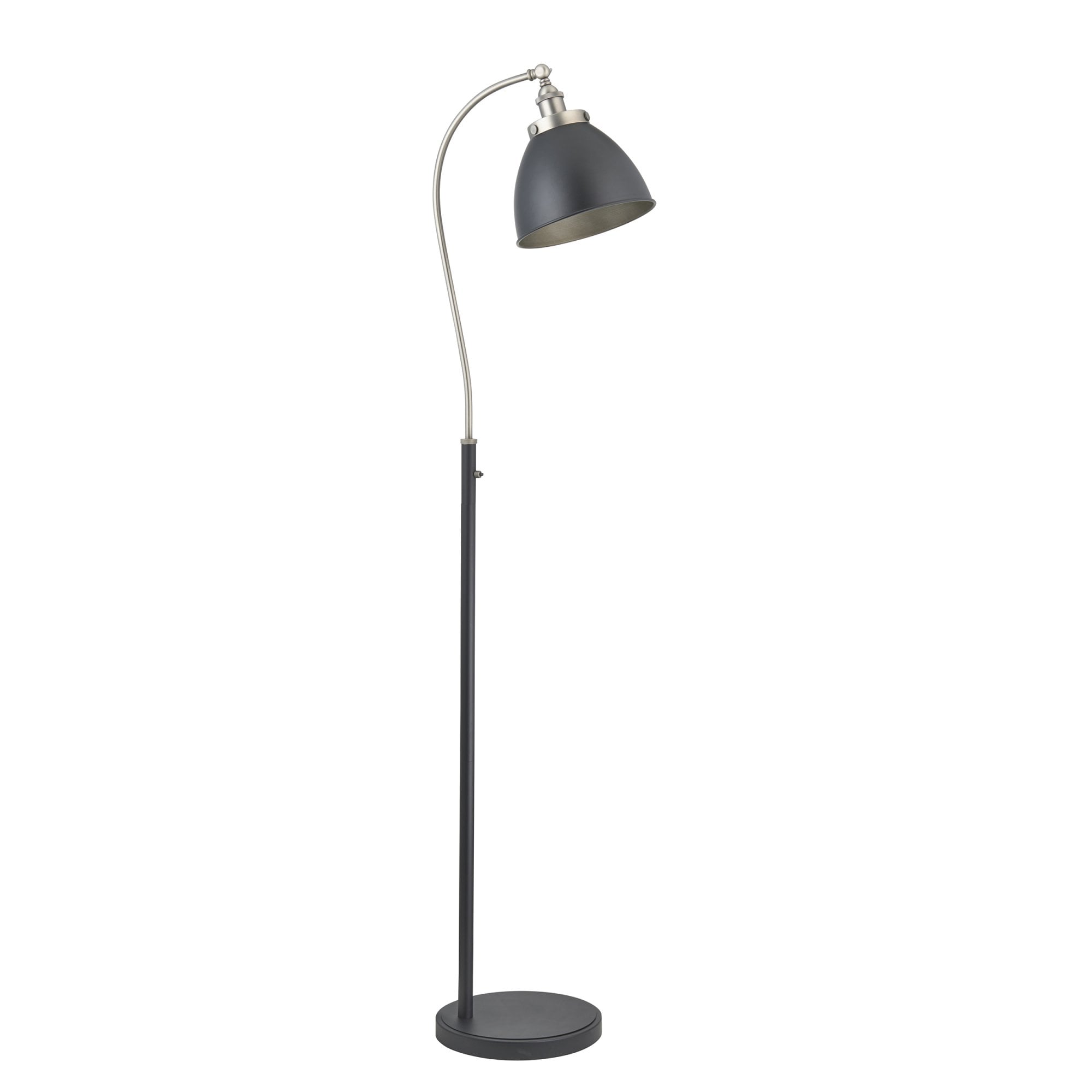 Endon Franklin Task Floor Lamp - Matt Black & Aged Pewter