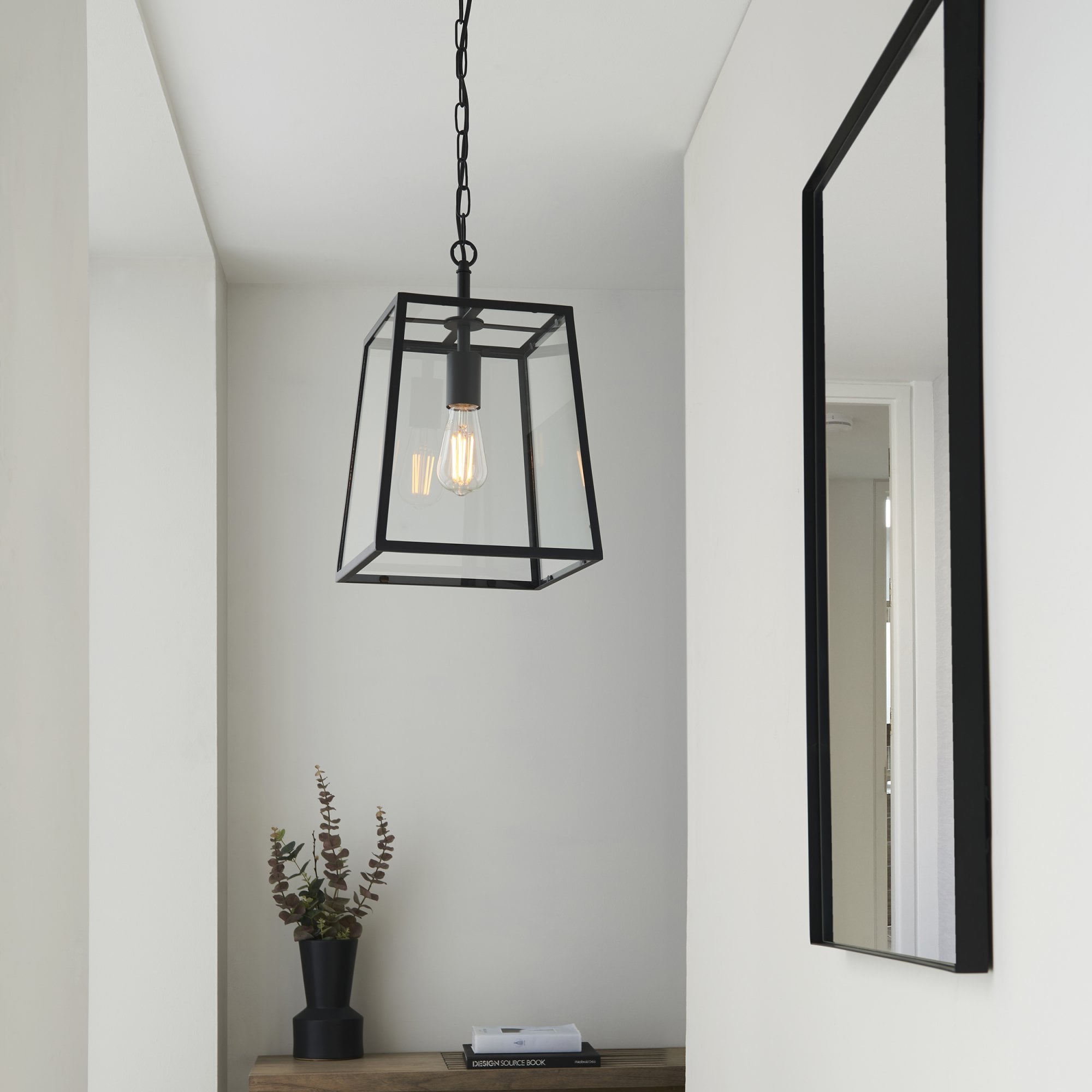 Endon Hurst Single Light Pendant - Matt Black