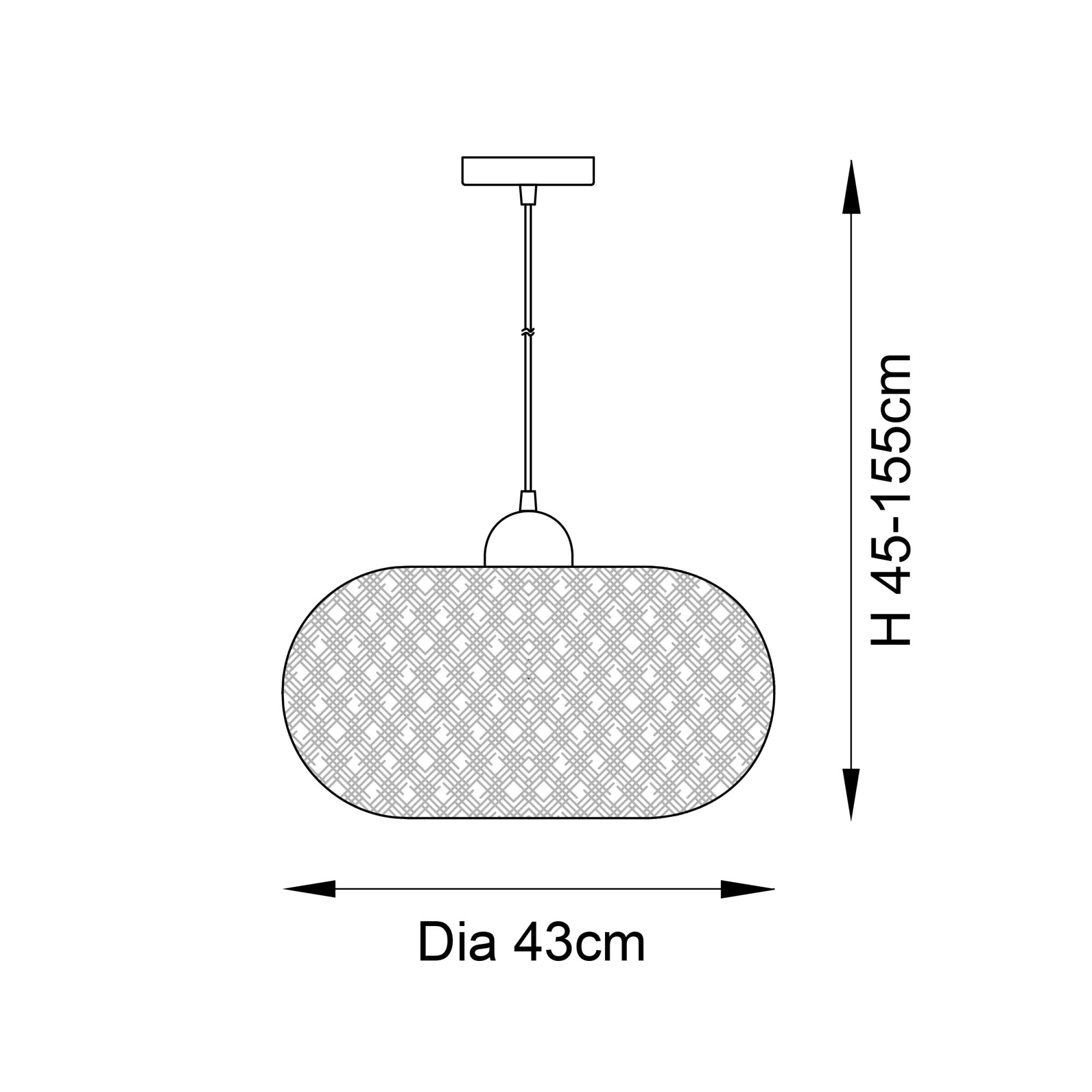 Endon Bali Round Raffia Twine Pendant - Bamboo Shade