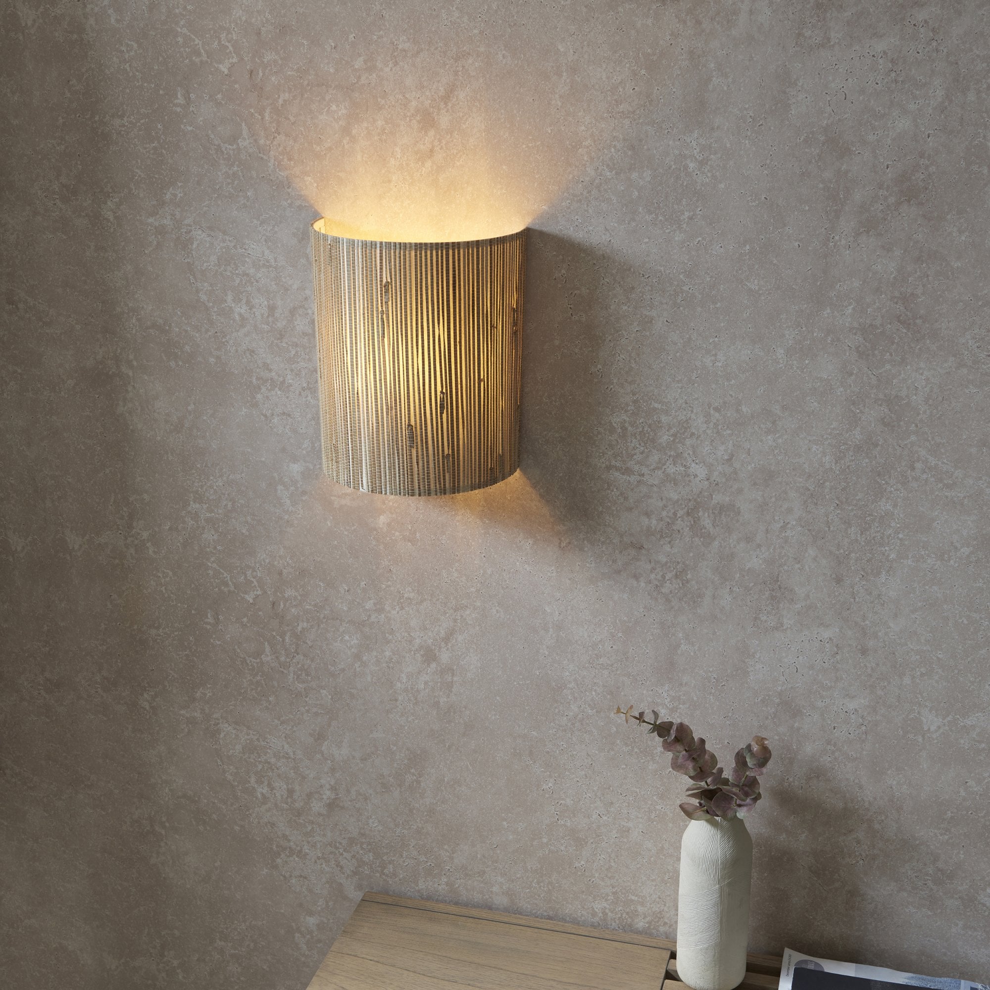 Endon Longshore Single Wall Light - Woven Seagrass