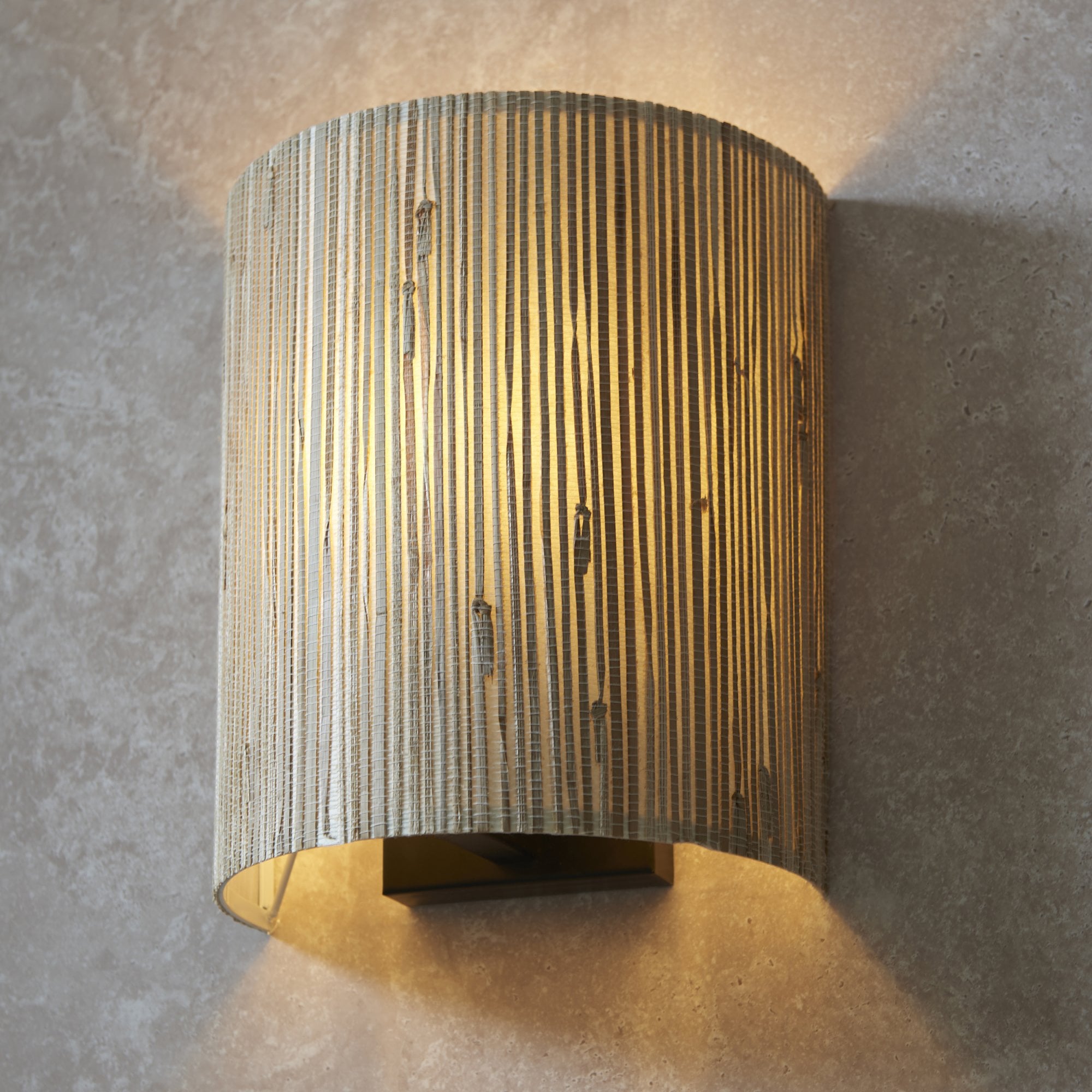Endon Longshore Single Wall Light - Woven Seagrass
