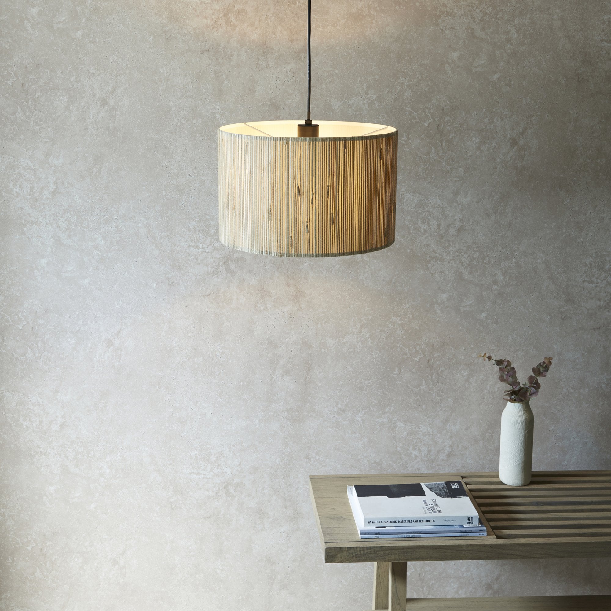 Endon Longshore Single Light Pendant - Woven Seagrass
