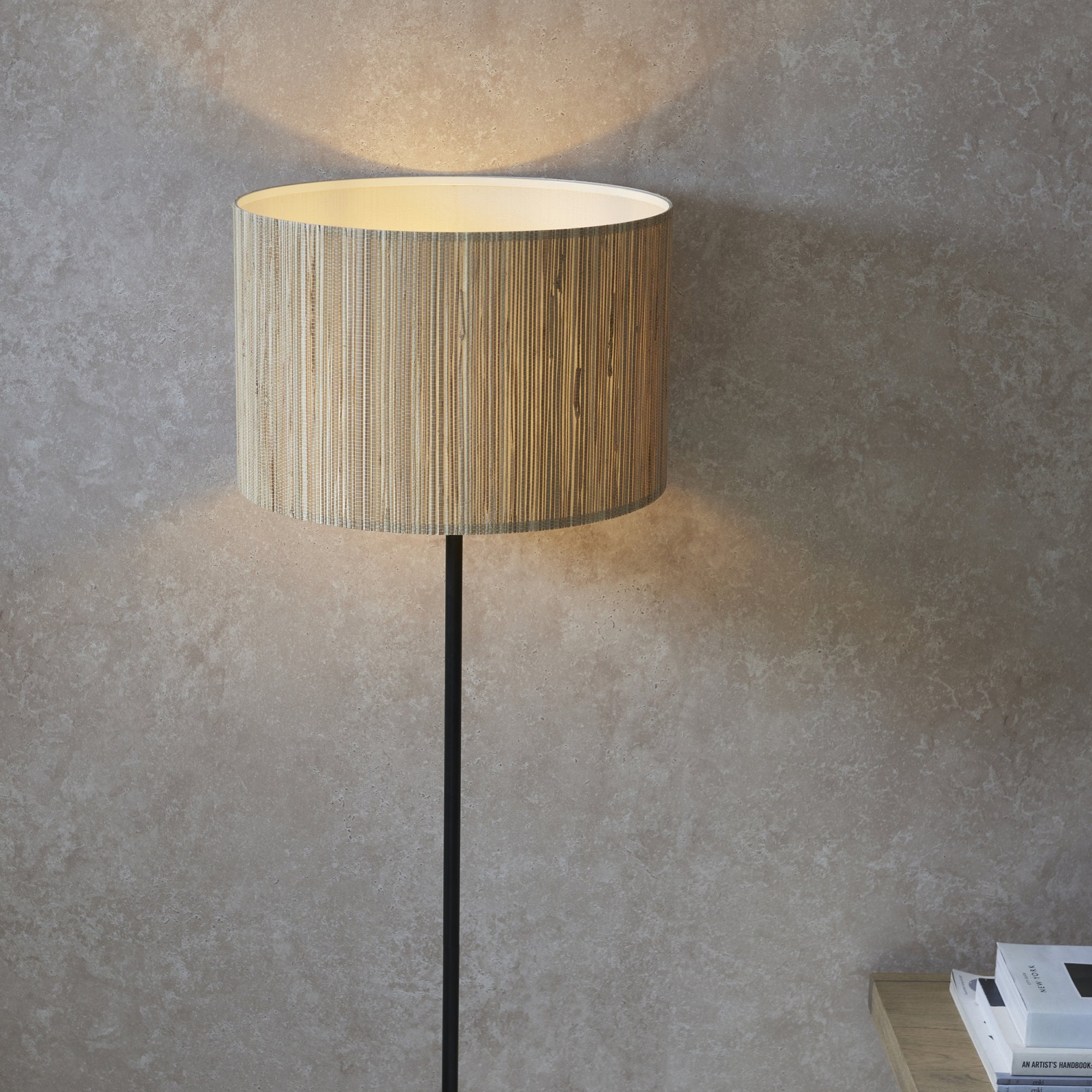 Endon Longshore Single Light Floor Lamp - Woven Seagrass