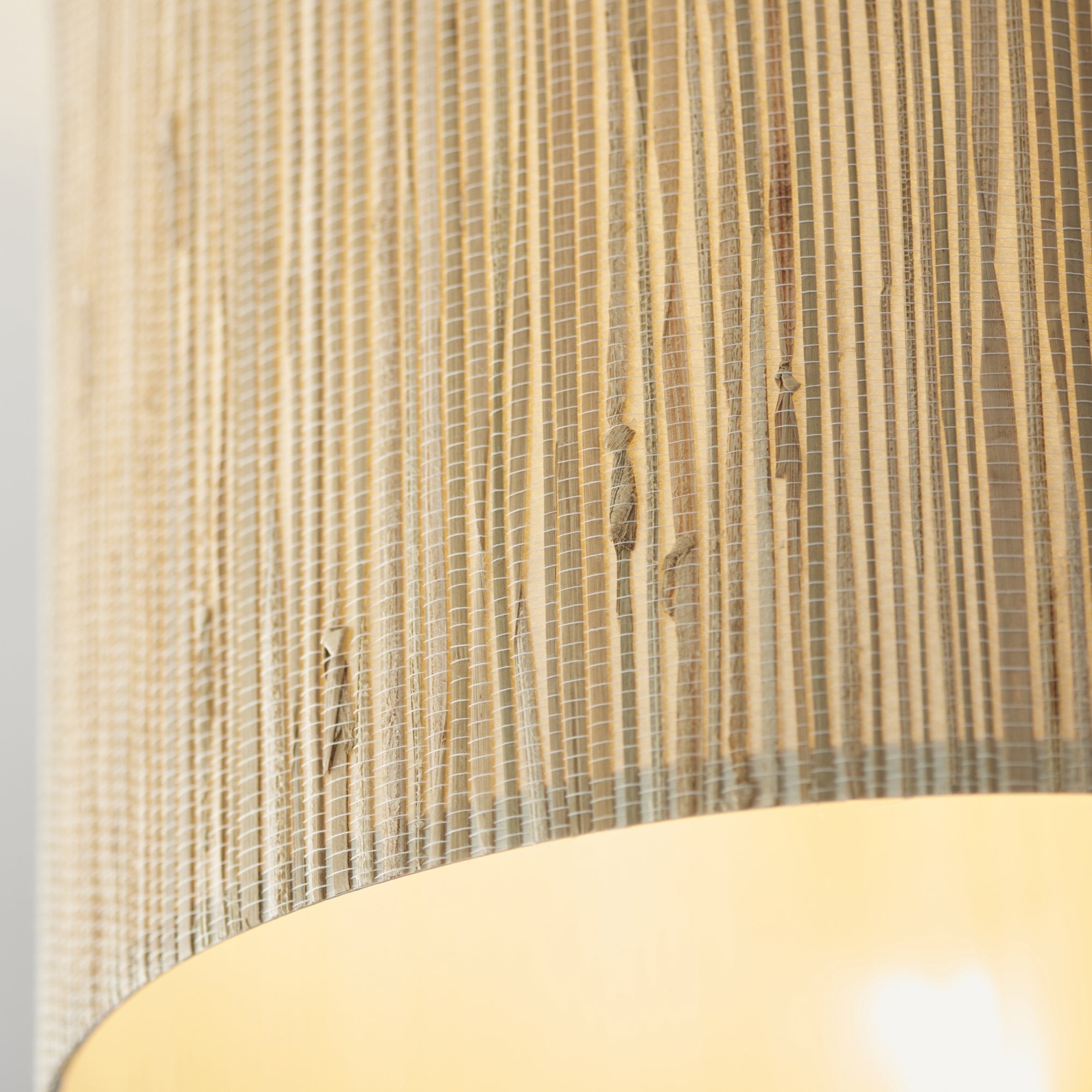 Endon Longshore Single Semi Fush Ceiling Light - Woven Seagrass