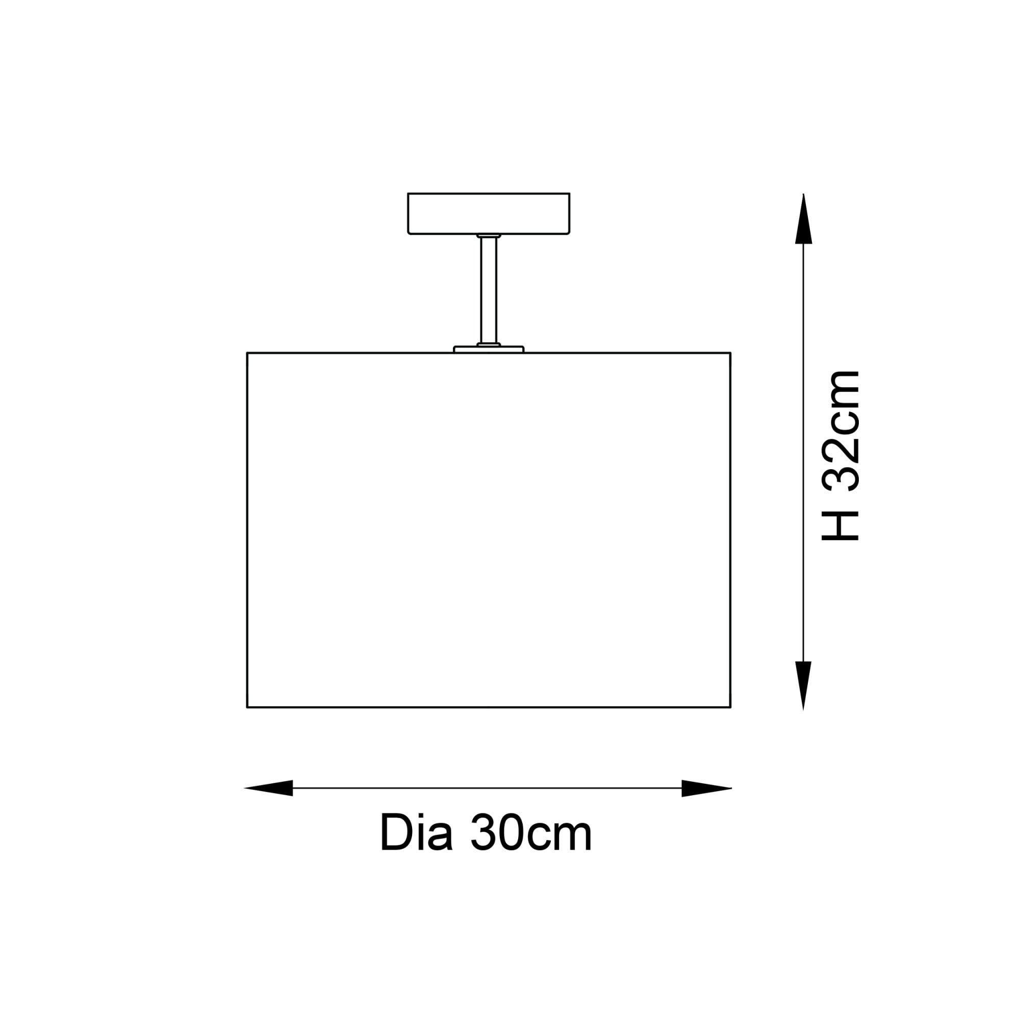 Endon Longshore Single Semi Fush Ceiling Light - Woven Seagrass