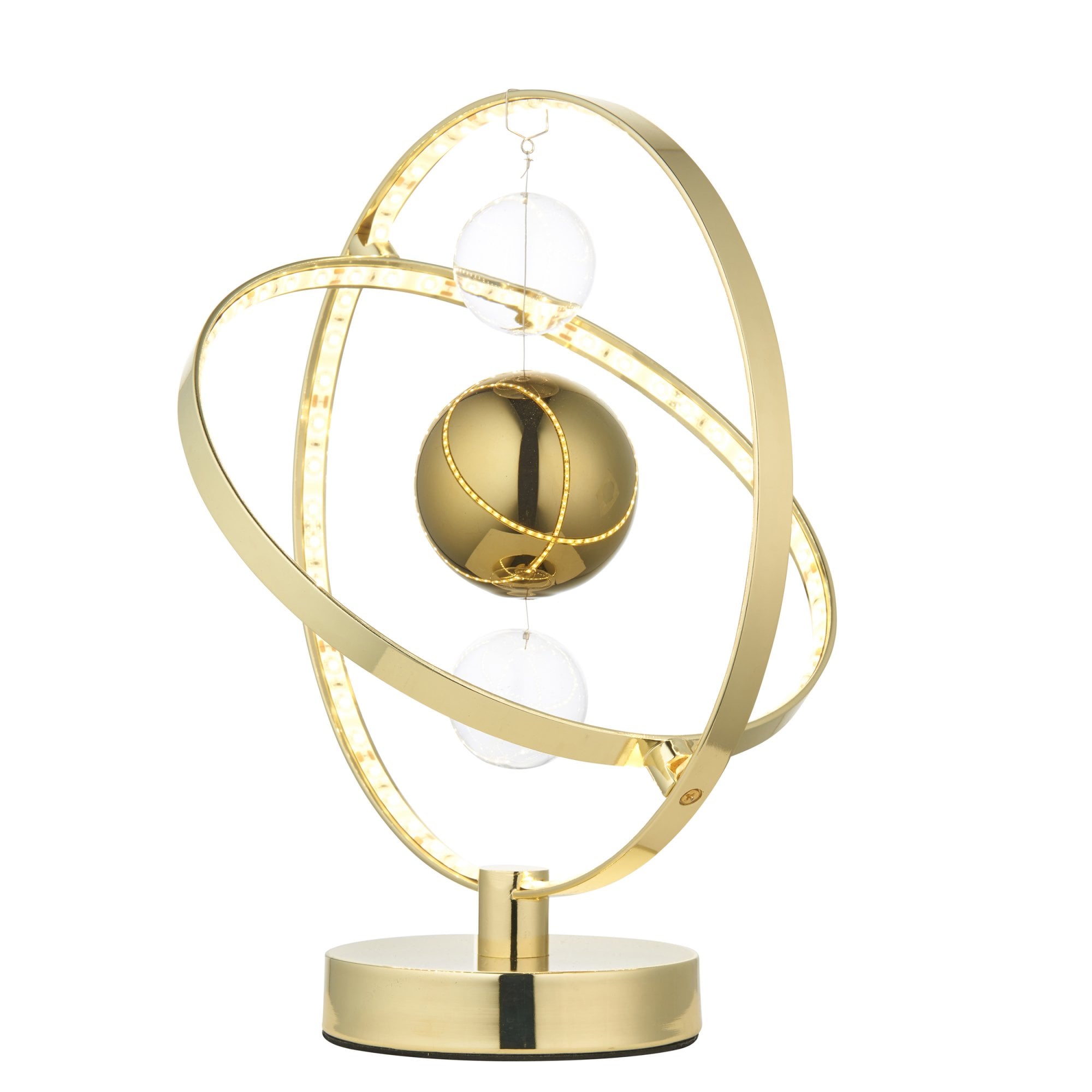 Endon Muni LED Table Lamp - Gold Effect Plate