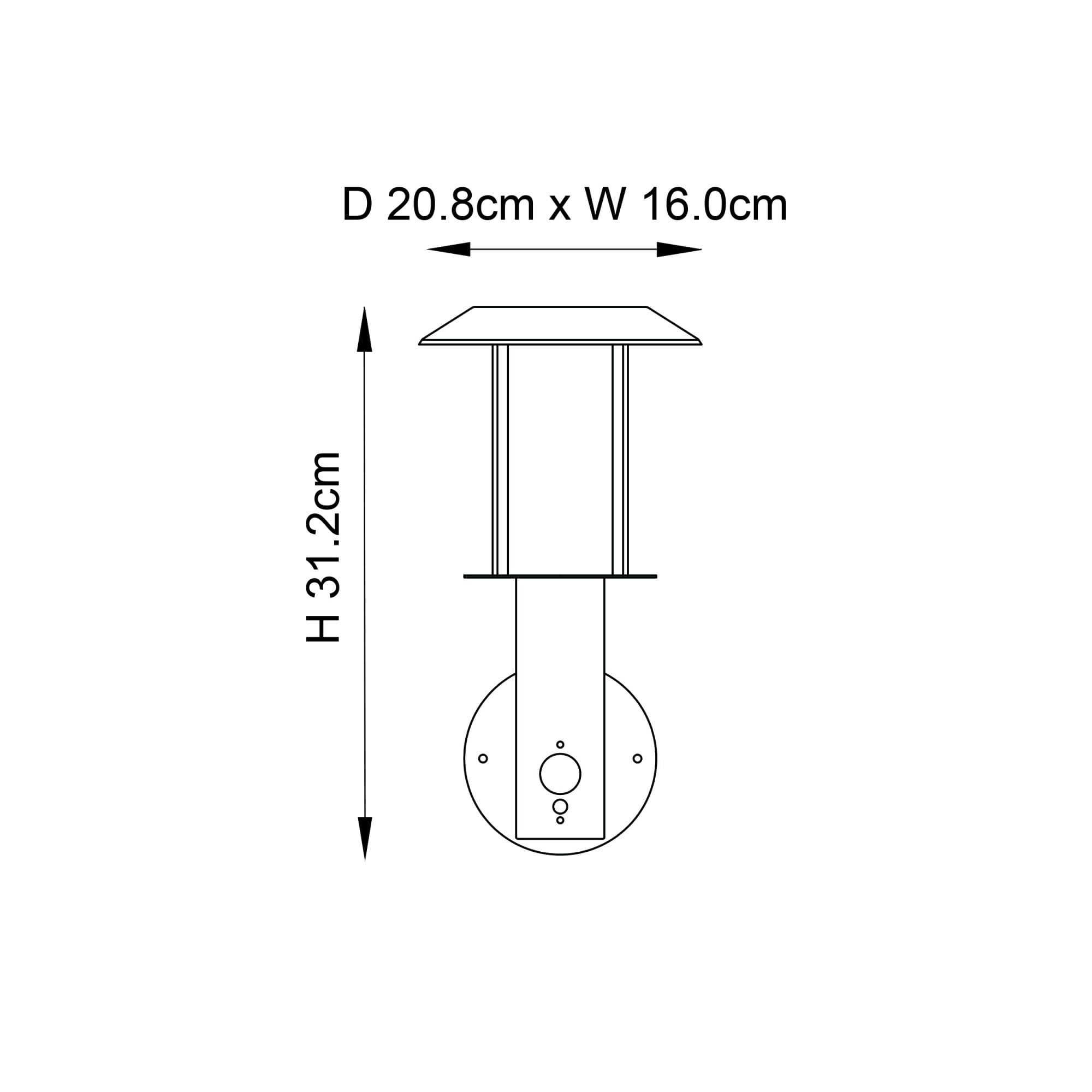 Endon Tarrow IP44 Wall Light, Photocell & PIR - Matt Black
