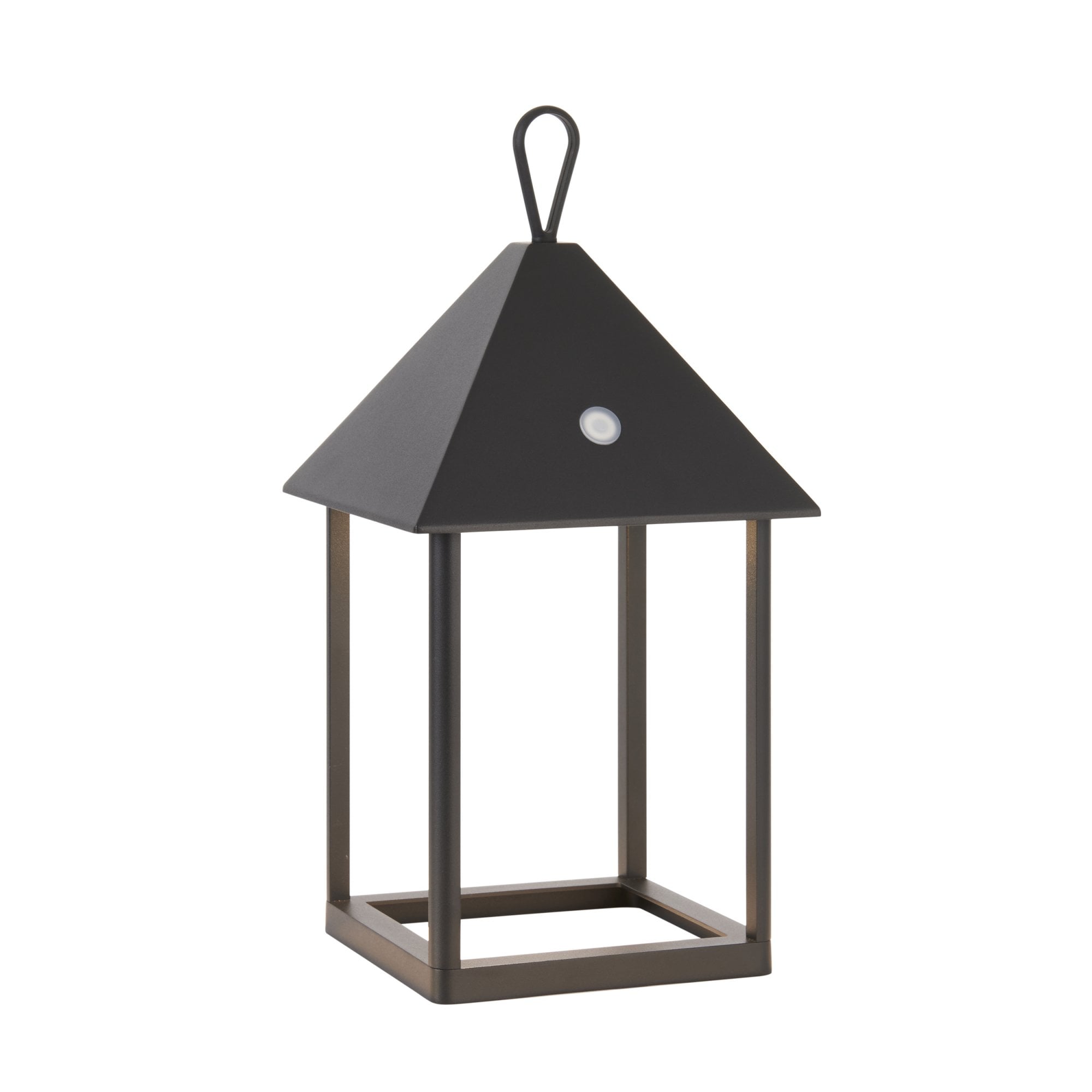 Endon Hoot Medium IP44 USB Table Lantern - Matt Black