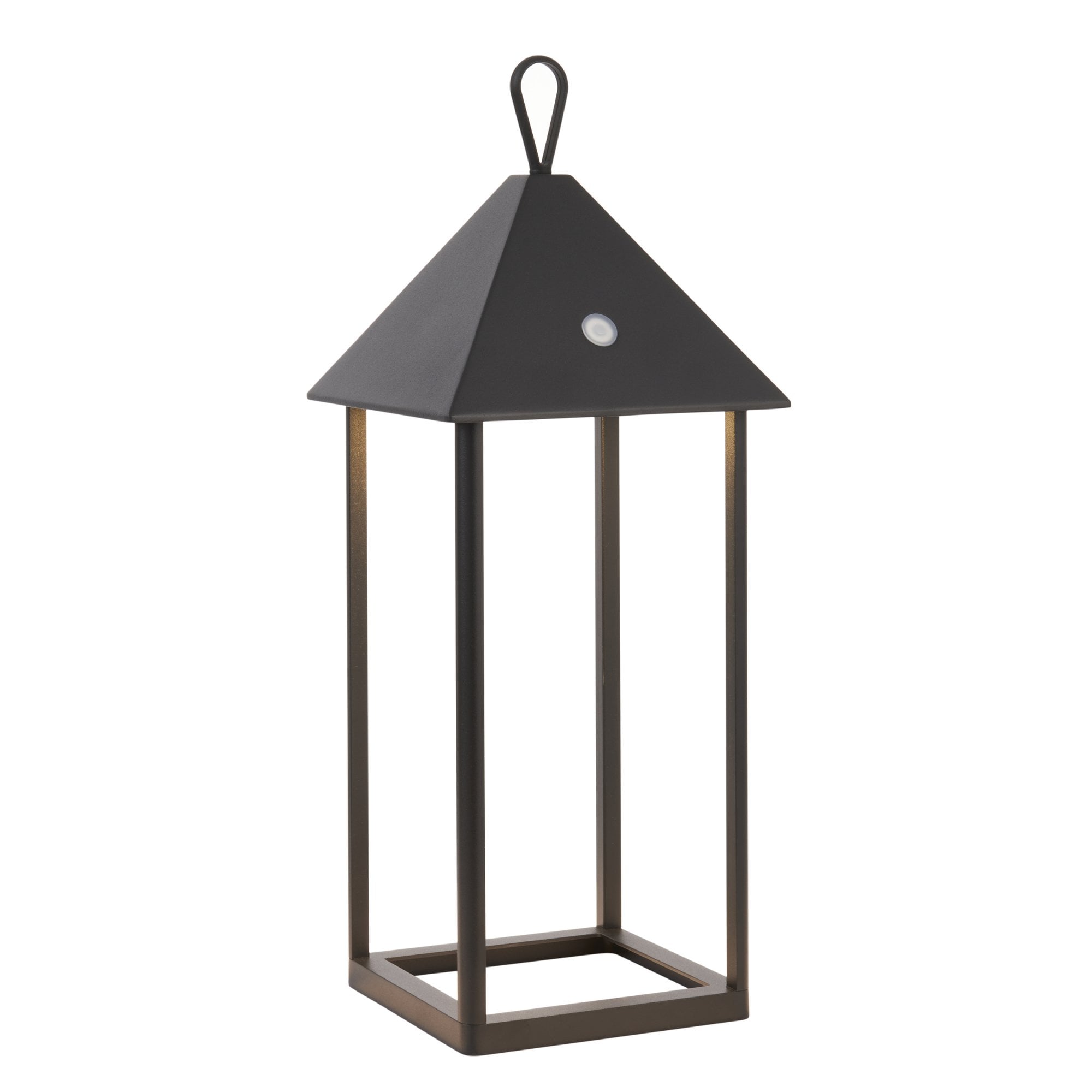 Endon Hoot Large USB IP44 Table Lantern - Matt Black