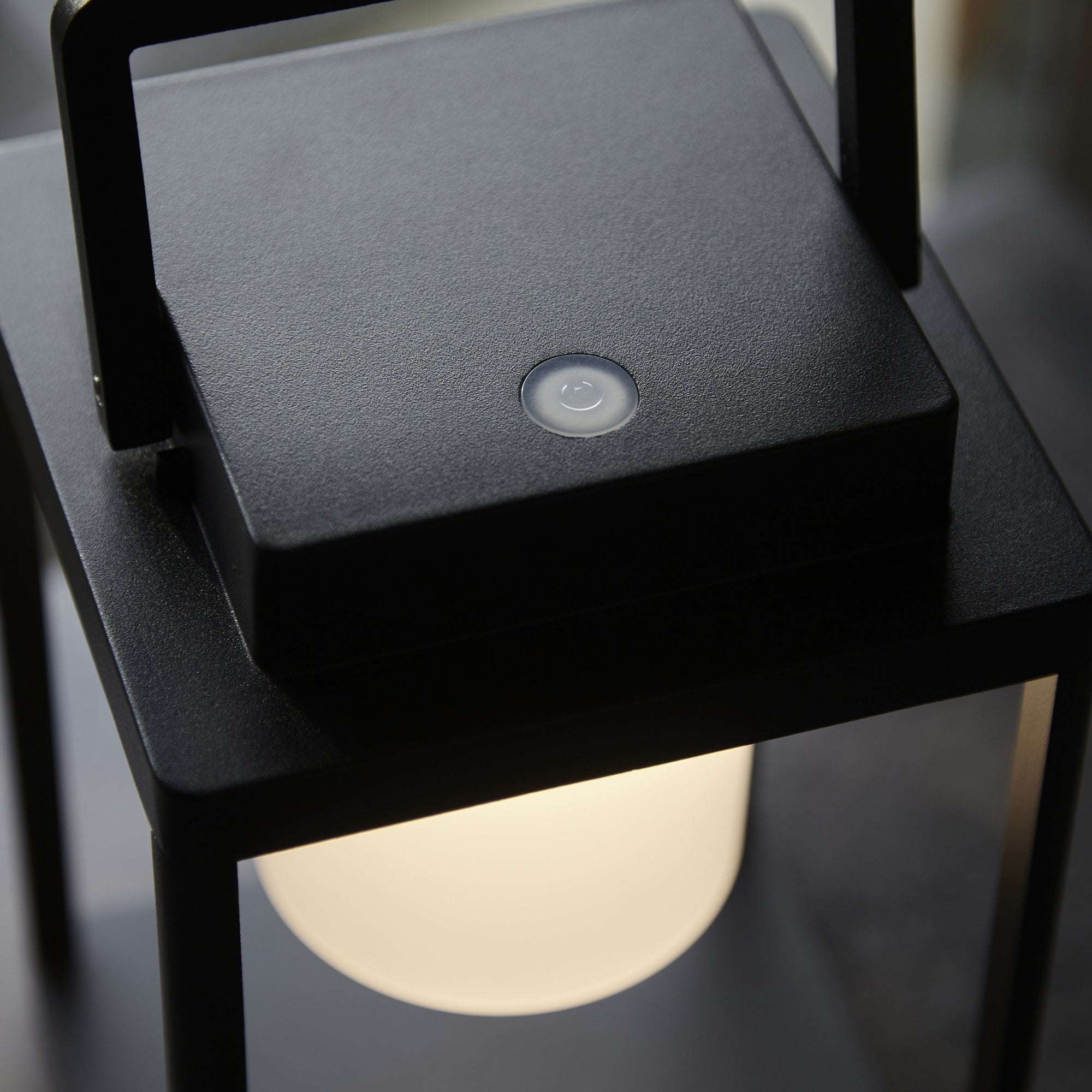 Endon Voyage USB IP44 Table Lantern - Matt Black