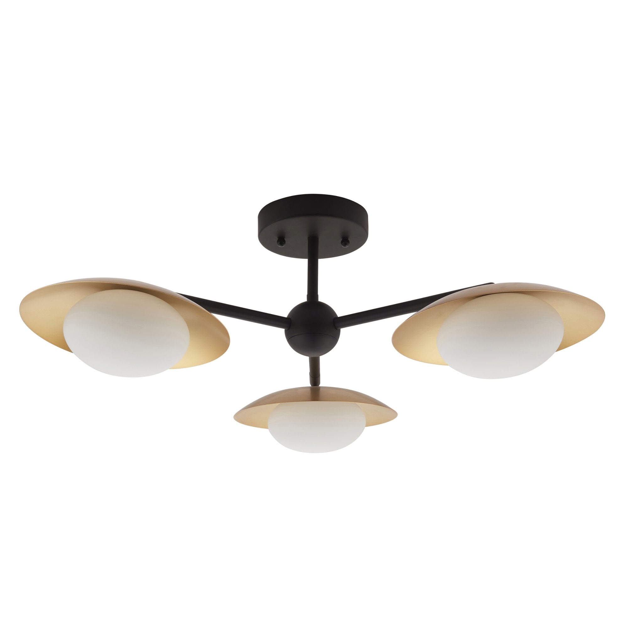 Utopia Planet 3 Light Semi Flush - Gold - 59cm Diameter