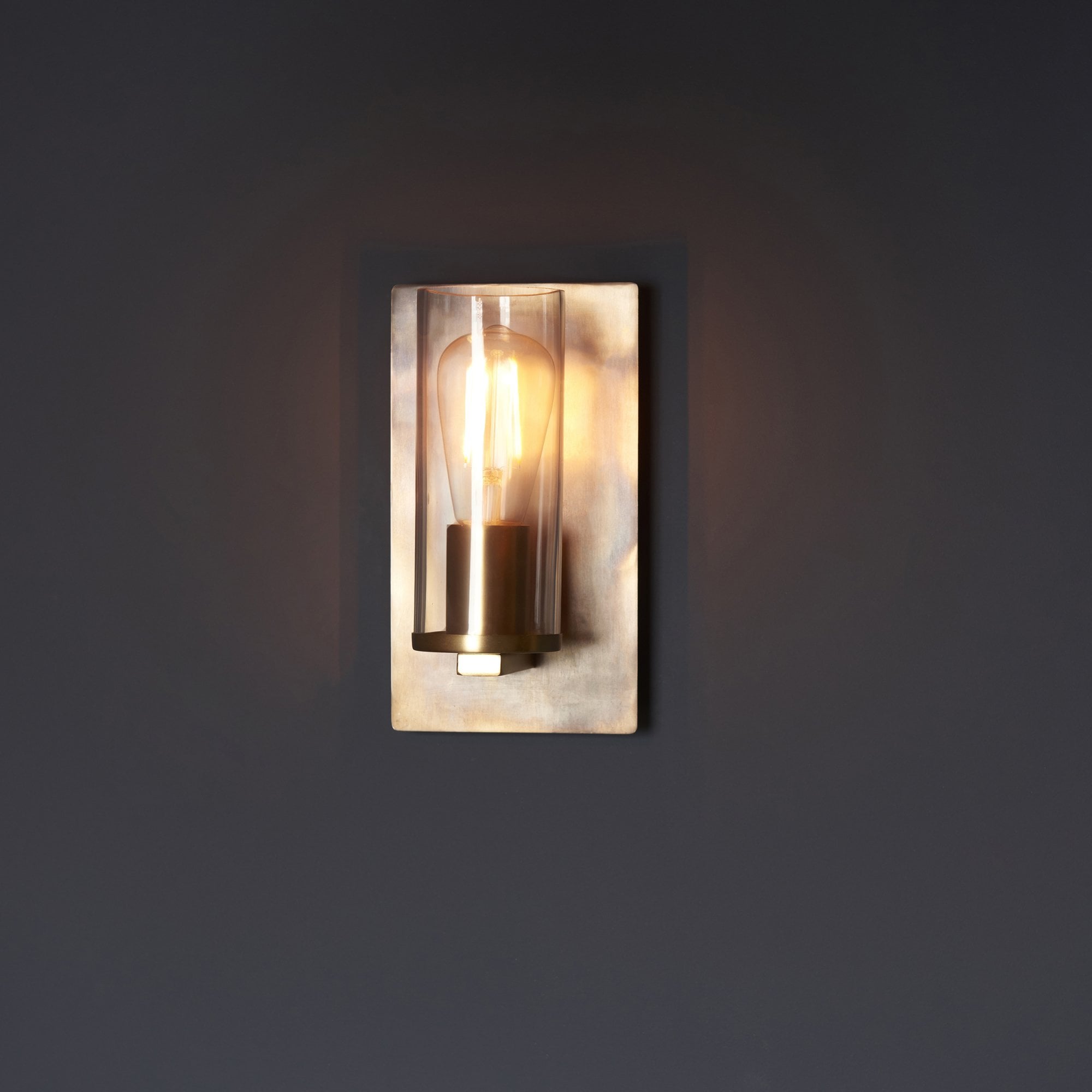 Utopia Swirl Wall Light - Bronze Patina With Clear Glass