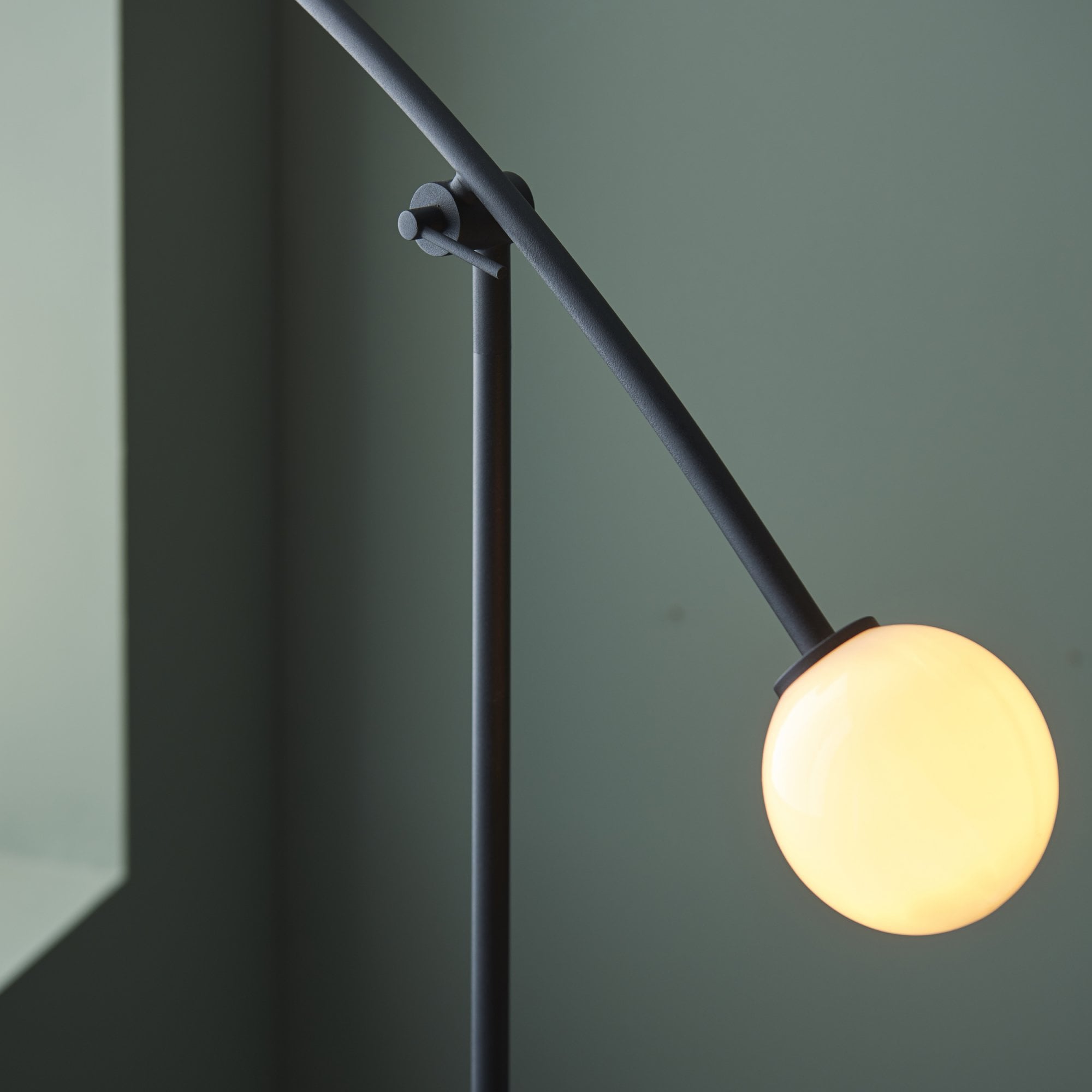 Utopia Moon 2 Light Floor Lamp - Matt Black