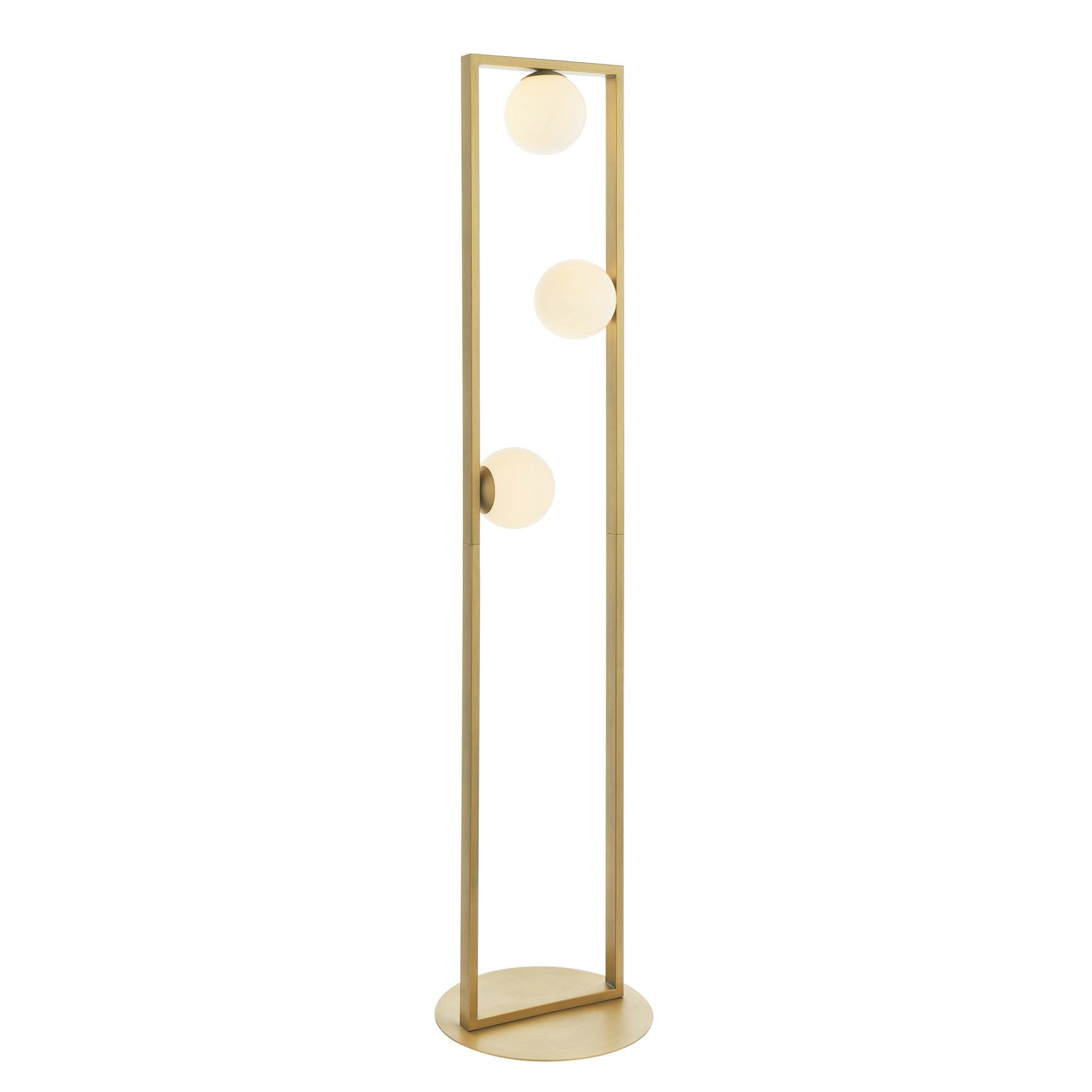 Endon Teo 3 Light Floor Lamp - Brushed Gold