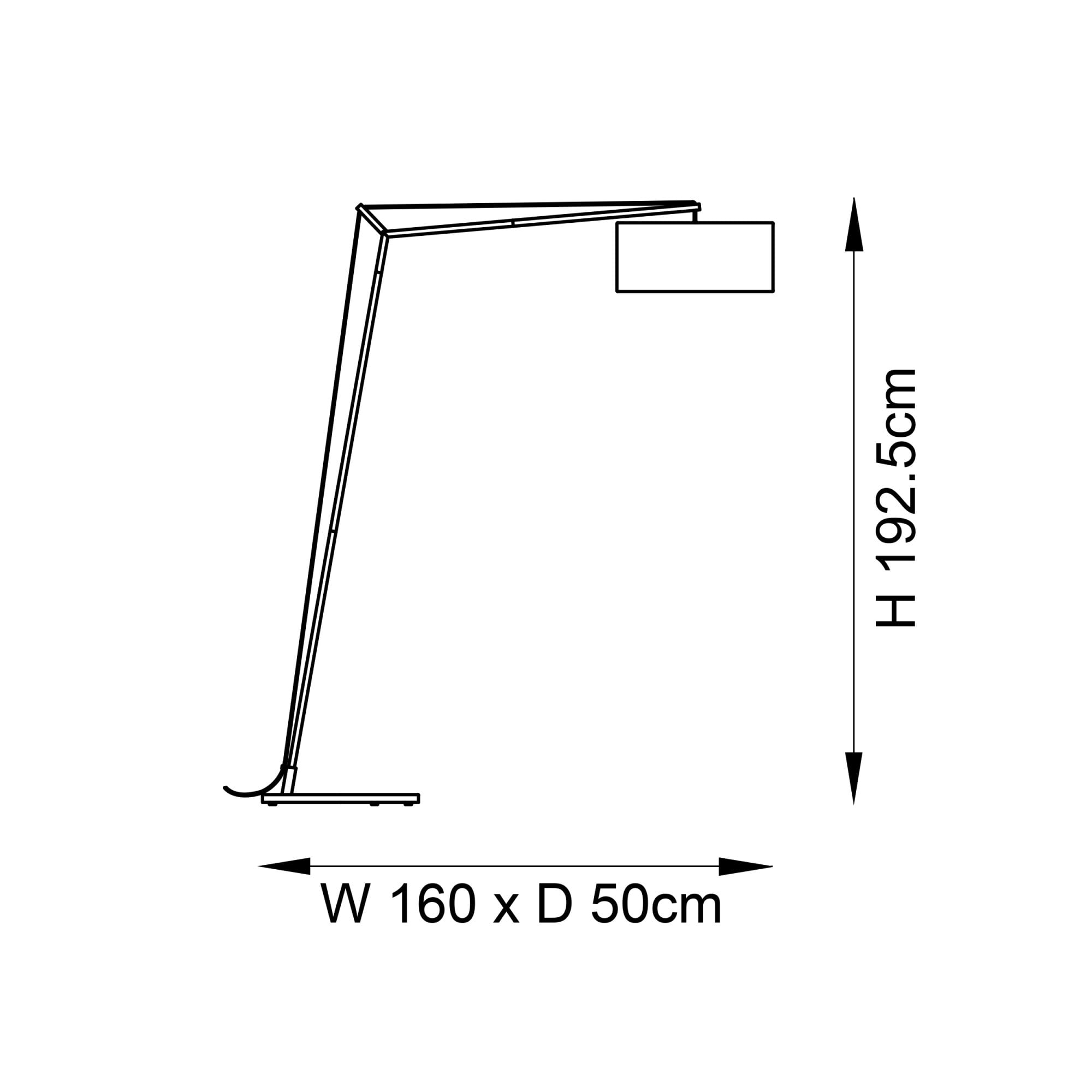 Endon Point Floor Lamp - Matt Nickel And Black Shade