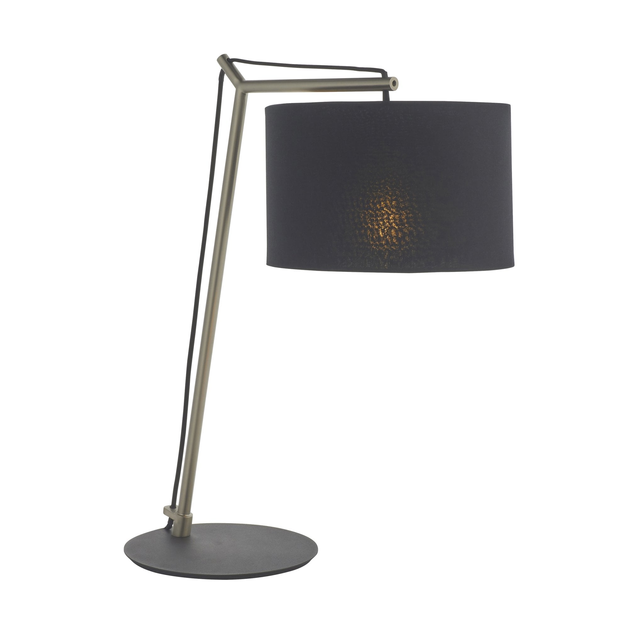 Endon Point Table Lamp - Matt Nickel And Black Shade