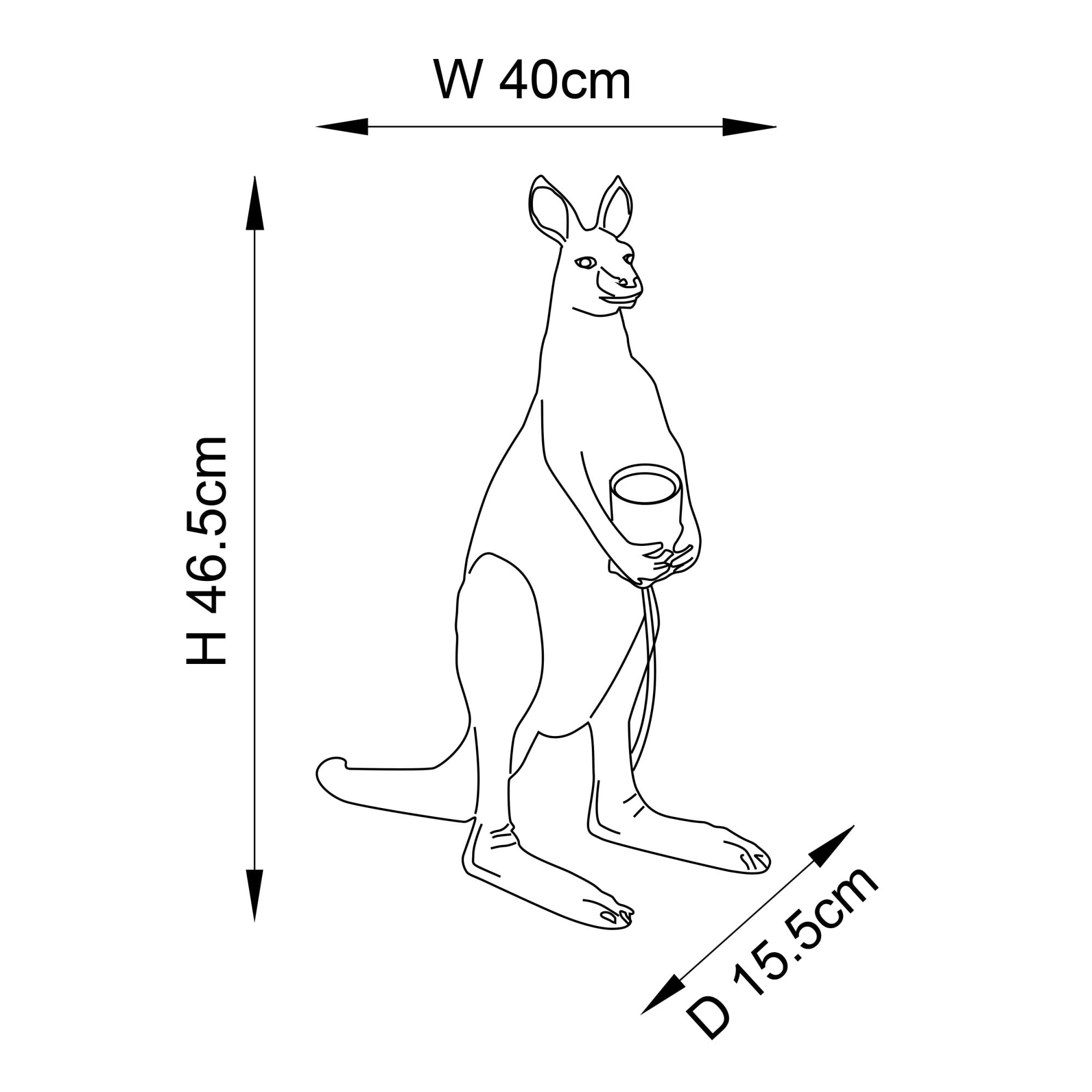 Endon Skippy The Kangaroo Table Lamp - Vintage Gold