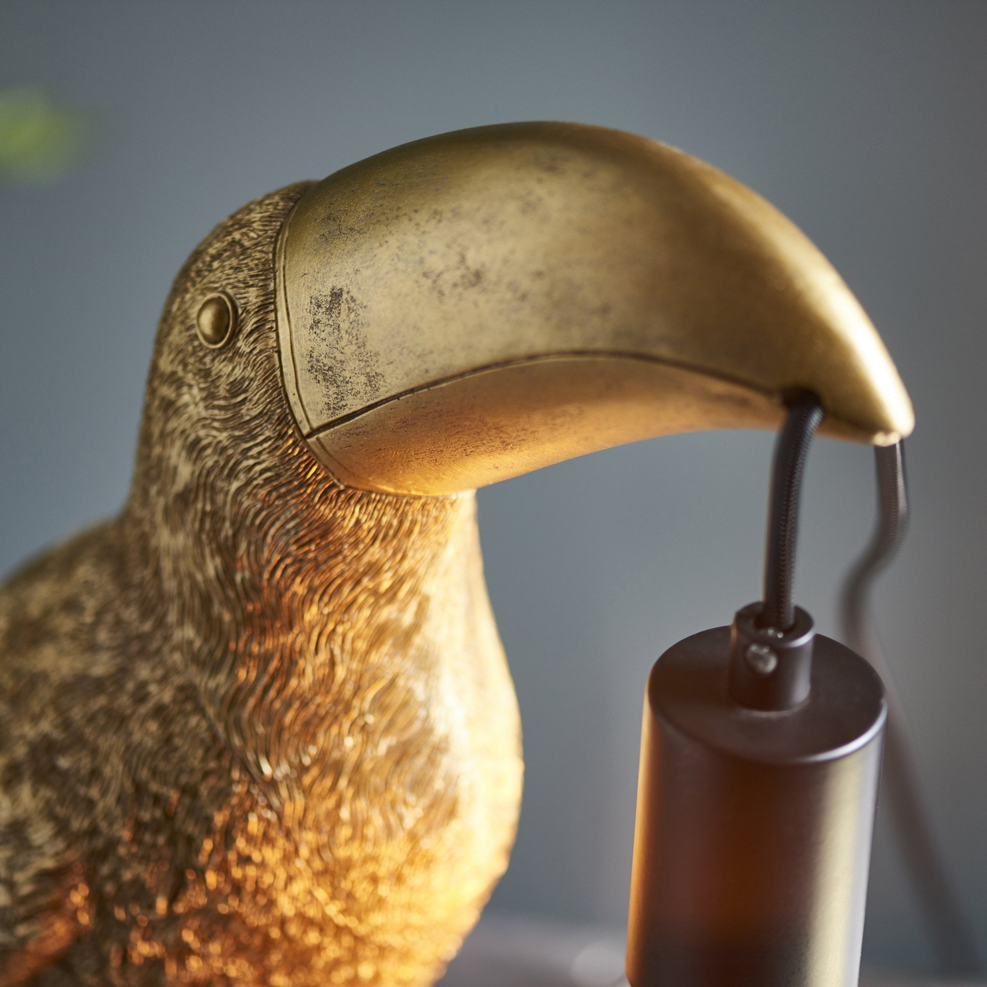 Endon Beaky The Toucan Table Lamp - Vintage Gold