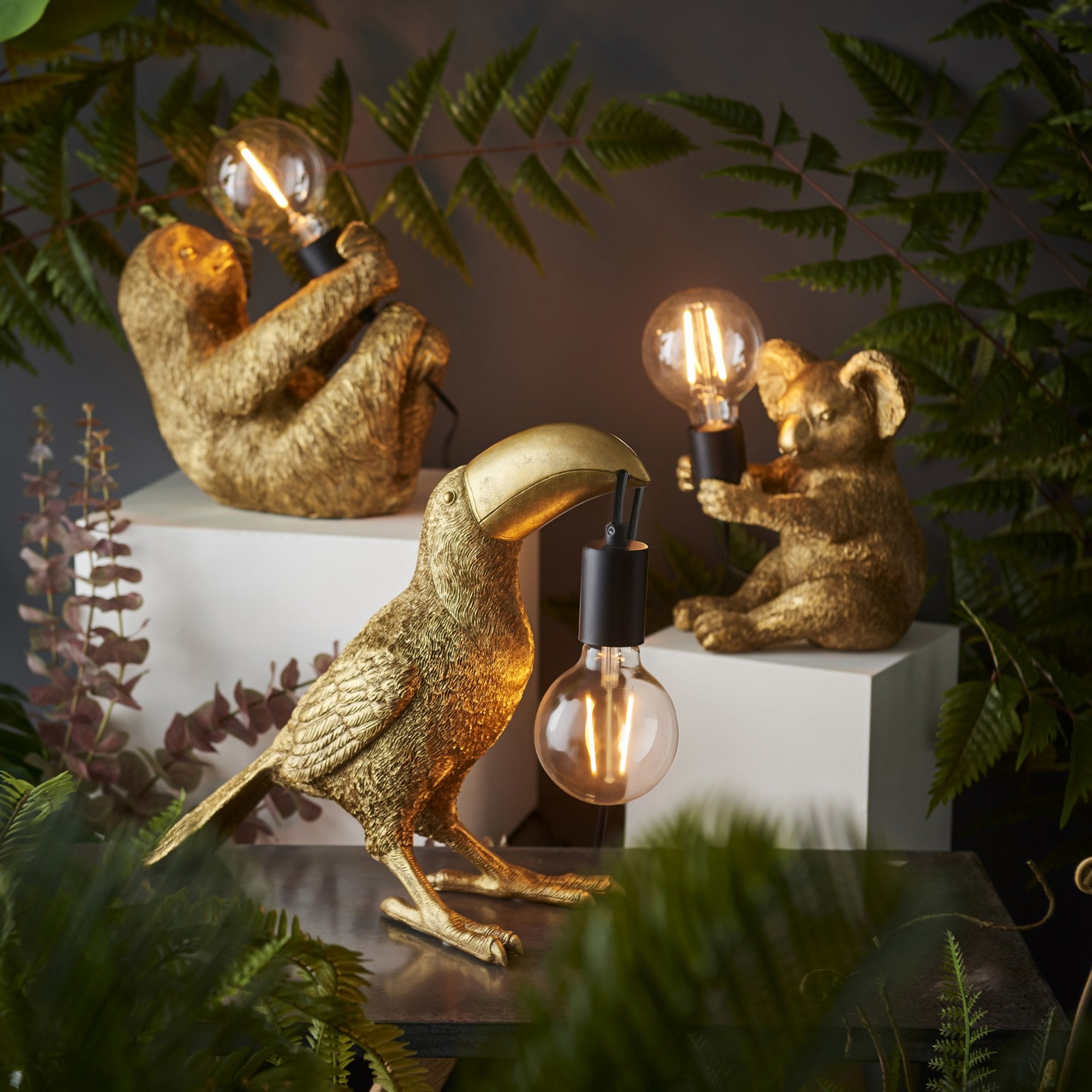 Endon Sleepy Sloth Table Lamp - Vintage Gold