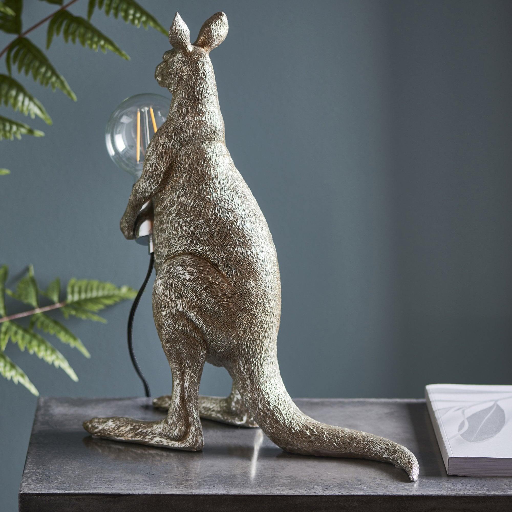 Endon Skippy The Kangaroo Table Lamp - Vintage Silver