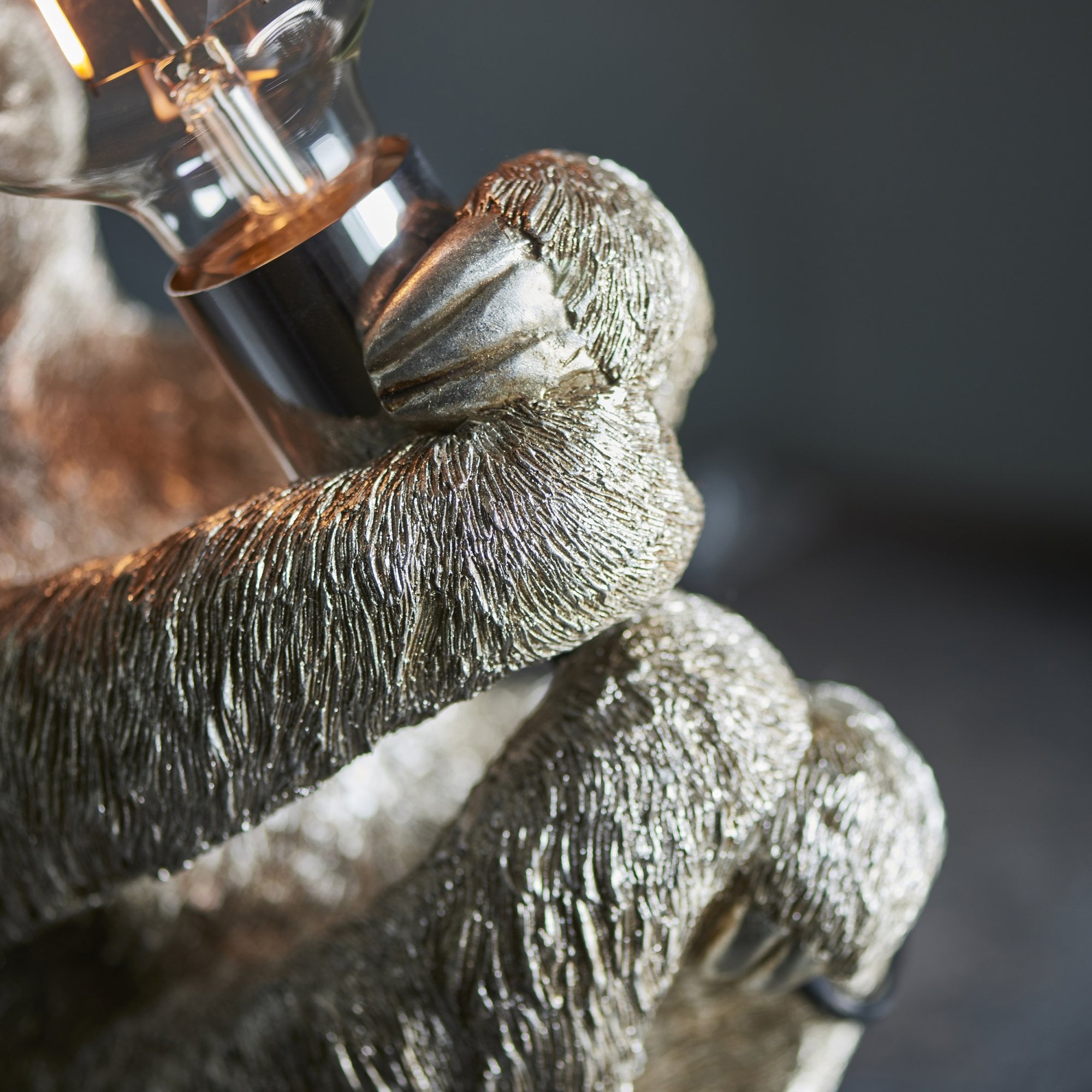 Endon Sleepy Sloth Table Lamp - Vintage Silver