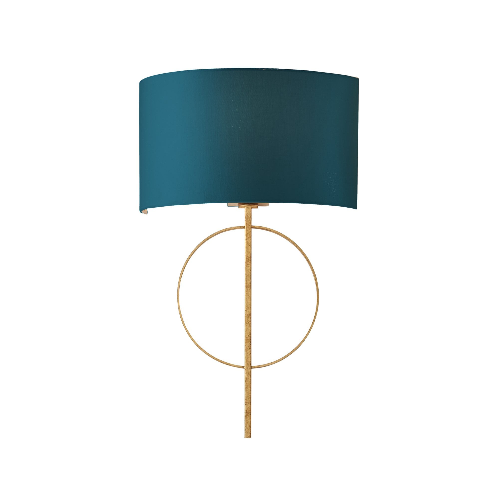 Utopia Interlink Wall Light - Antique Gold With Teal Shade