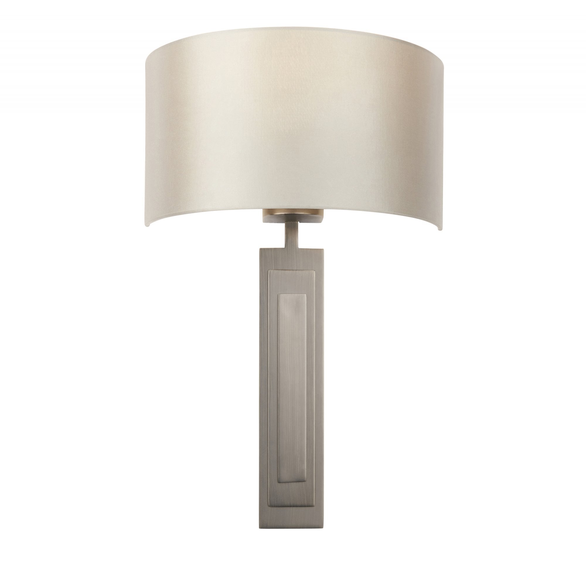 Utopia Art Deco Wall Light - Brushed Bronze And Mink Shade