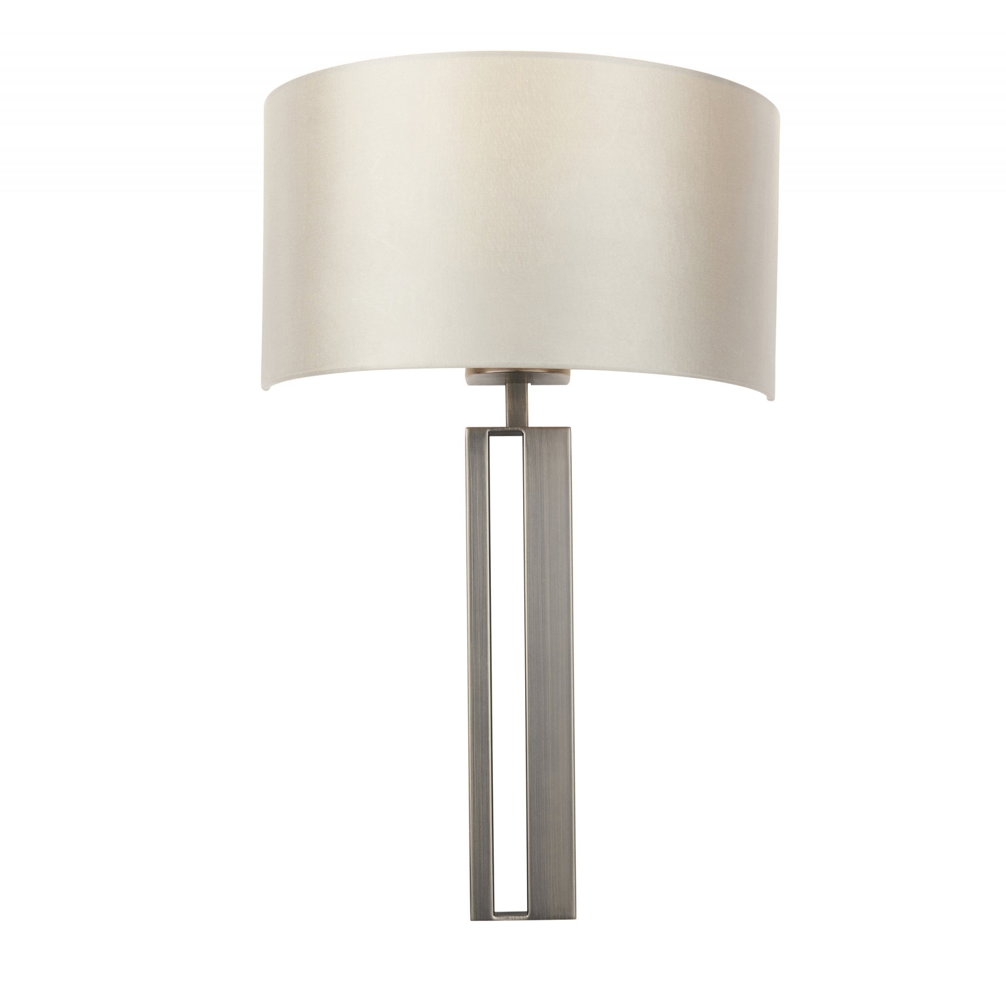 Utopia Groove Wall Light - Brushed Bronze With Mink Shade