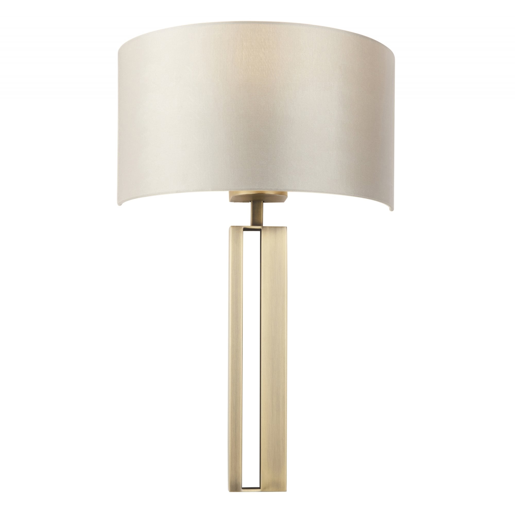 Utopia Groove Wall Light - Matt Brass With Mink Shade
