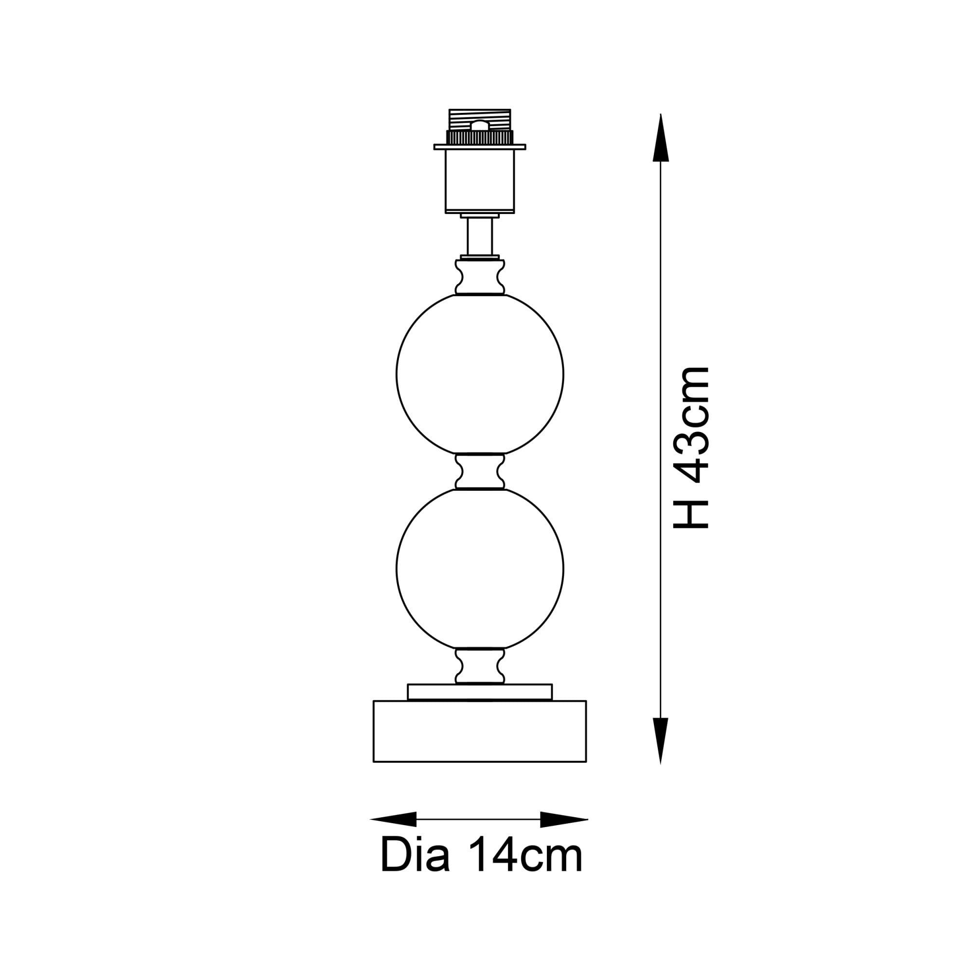 Endon Neptune Table Lamp - Clear Crystal Base Only - 43cm Tall
