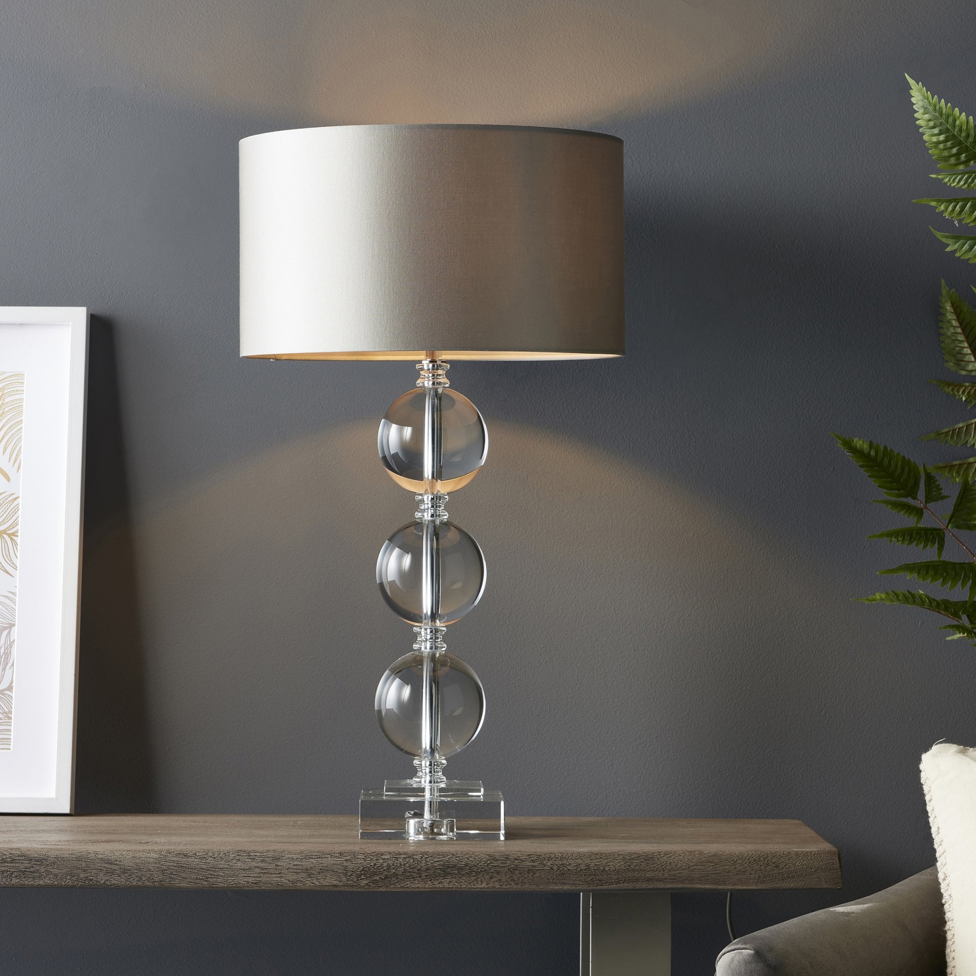 Endon Neptune Table Lamp - Clear Crystal - Base Only - 56cm Tall