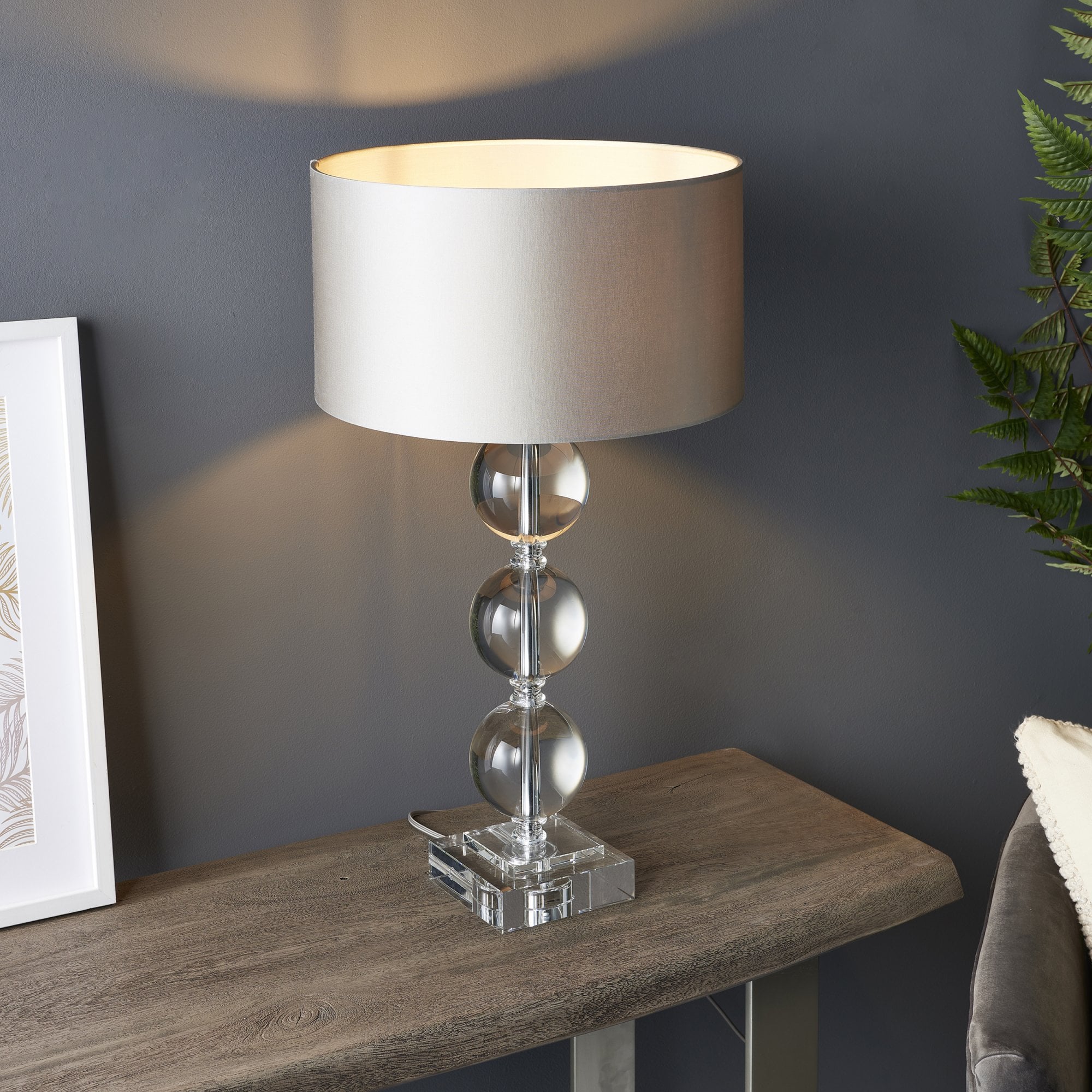 Endon Neptune Table Lamp - Clear Crystal - Base Only - 56cm Tall