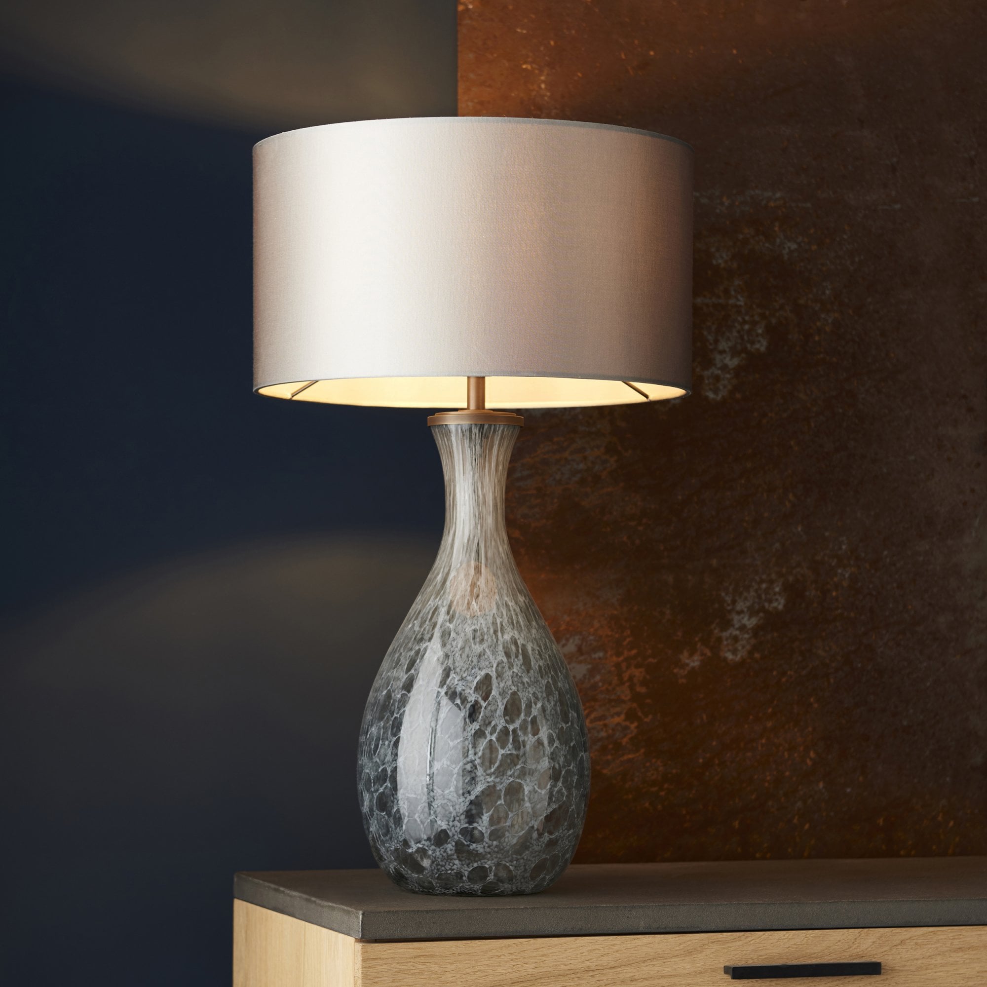 Endon Merula Table Lamp - Glass - Base Only - 51cm Tall