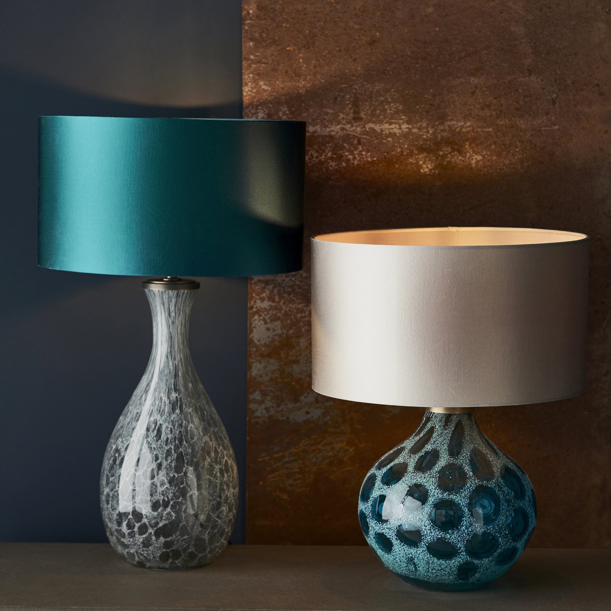 Endon Merula Table Lamp - Glass - Base Only - 51cm Tall