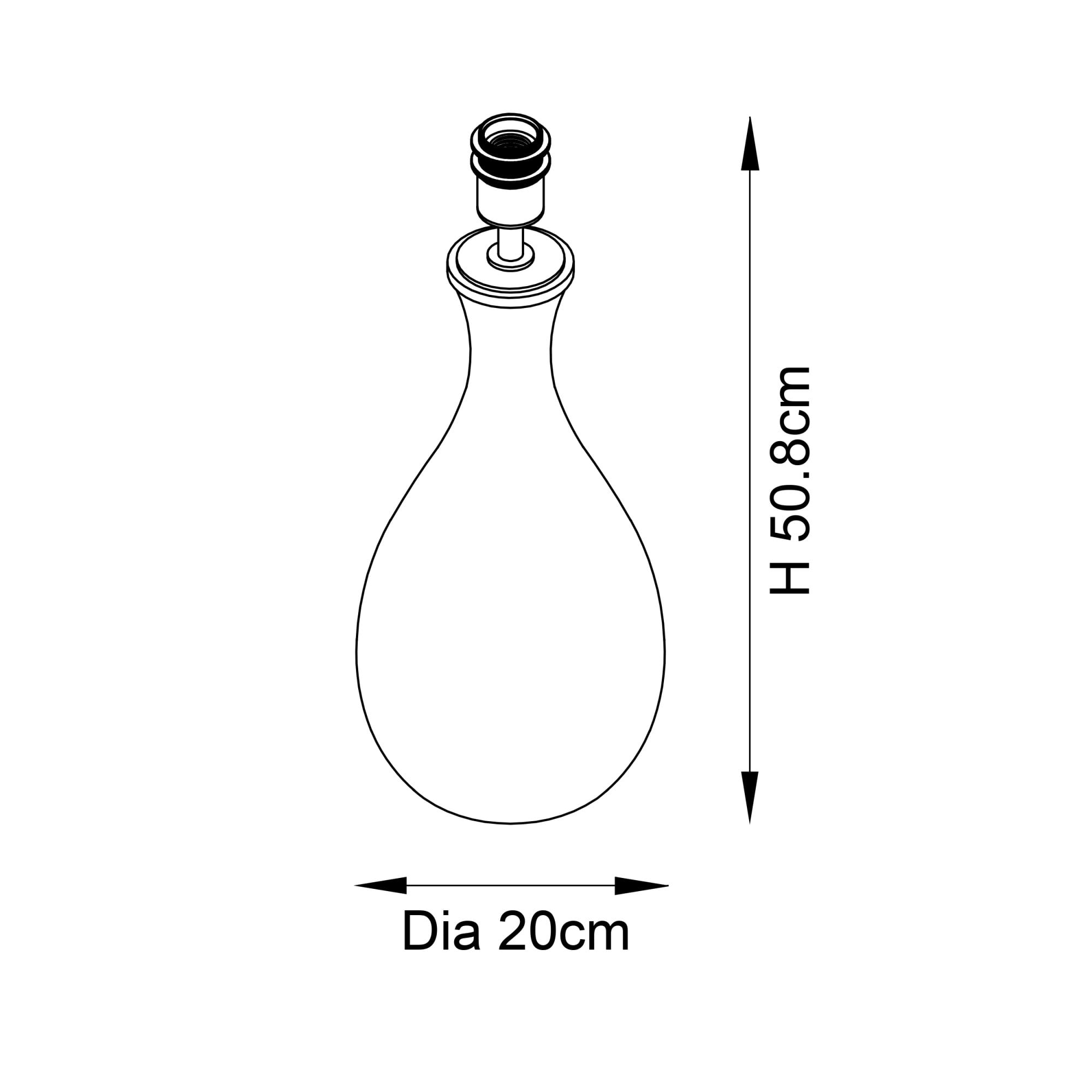 Endon Merula Table Lamp - Glass - Base Only - 51cm Tall