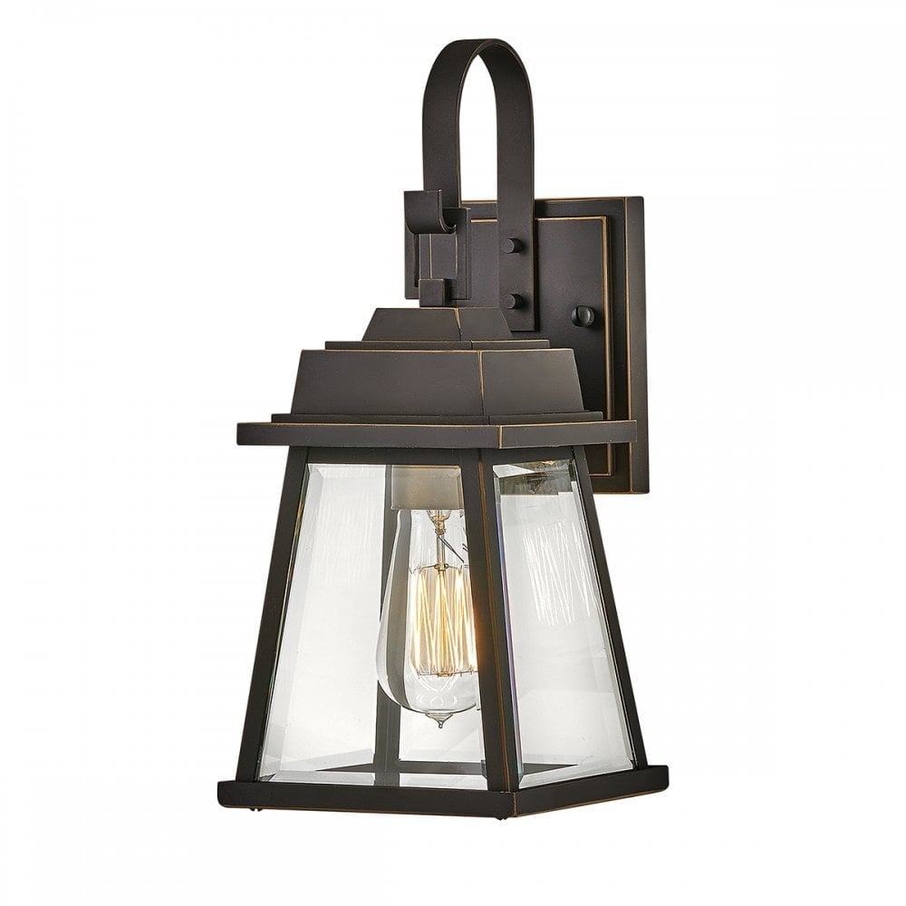 Hinkley Bainbridge Single Light Small Wall Lantern - Oil Rubbed Bronze & Heritage Brass