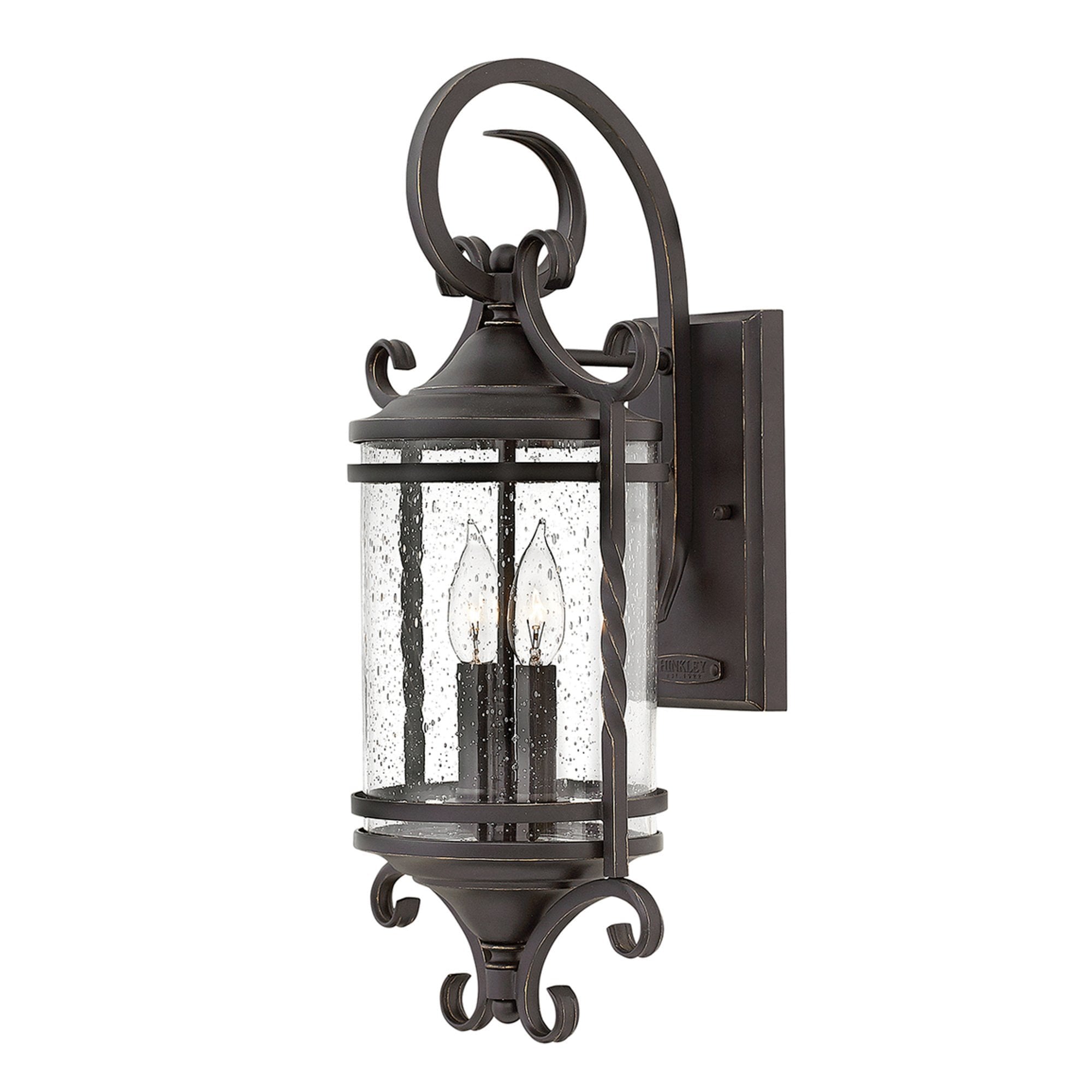 Hinkley Casa 2 Light Wall Lantern - Olde Black
