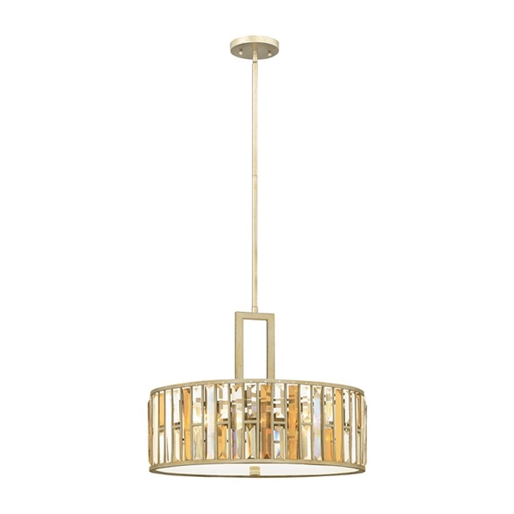 Hinkley Gemma 3 Light Pendant 540mm - Silver Leaf