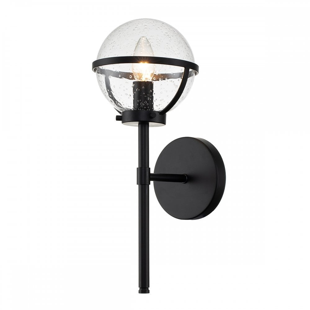 Hinkley Hollis Single Wall Light - Clear - Black