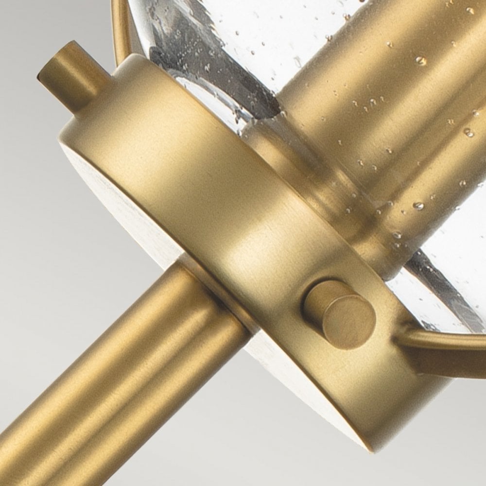 Hinkley Hollis Single Wall Light - Clear - Heritage Brass