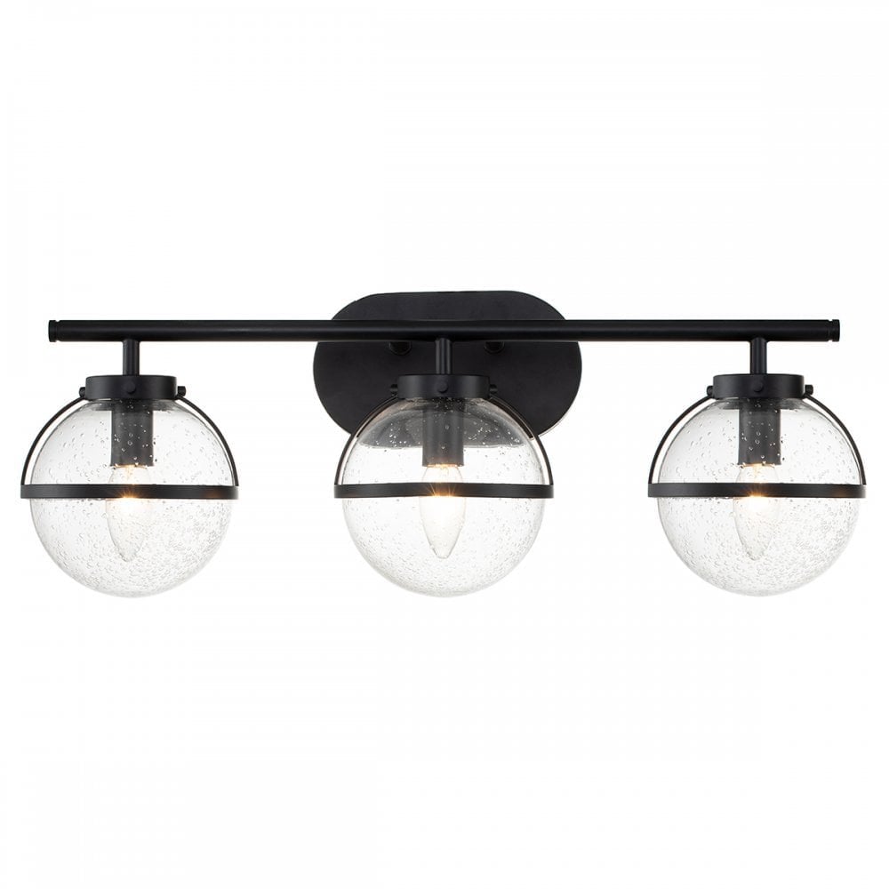 Hinkley Hollis 3 Light Wall Light - Clear - Black