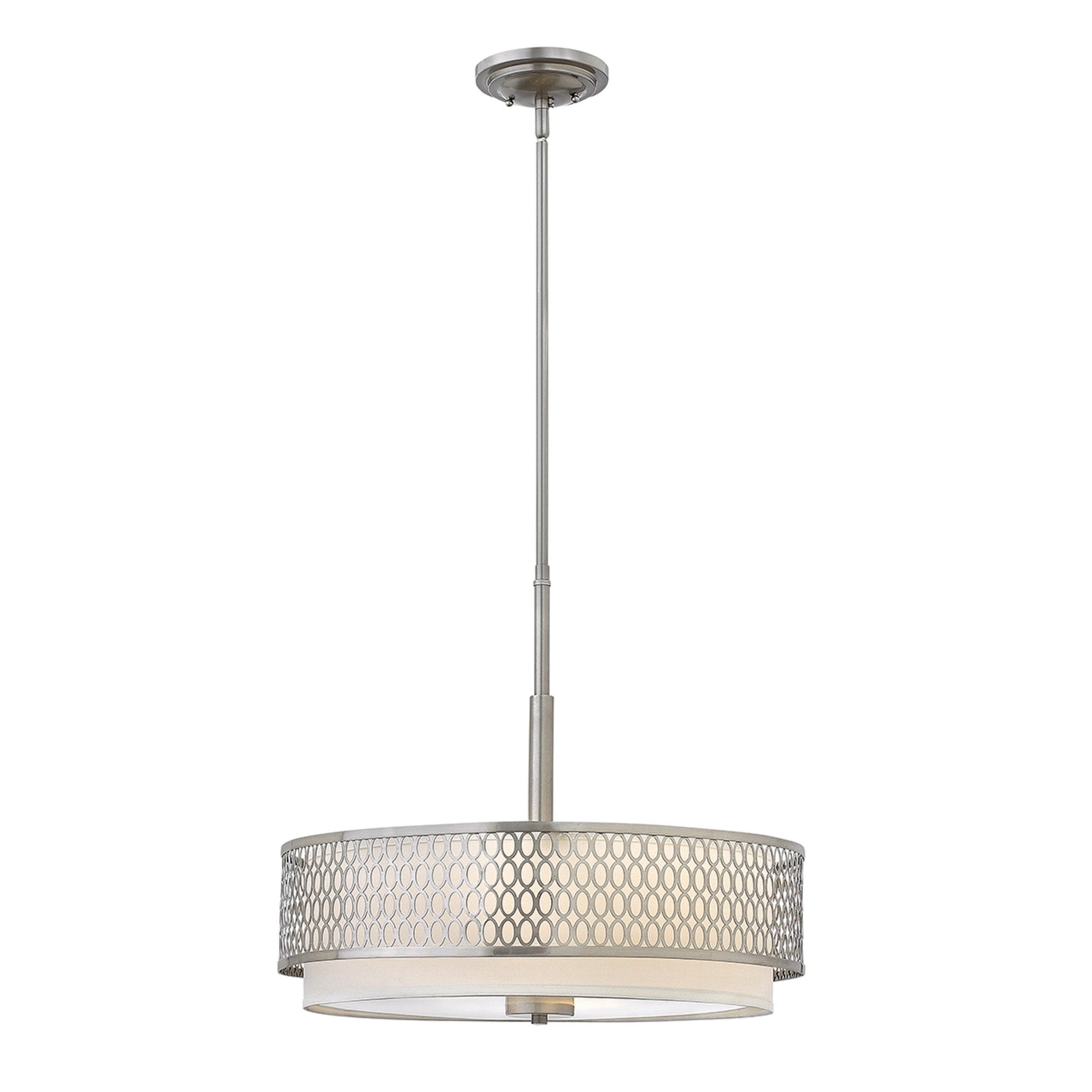 Hinkley Jules 3 Light Pendant / Semi-Flush - Brushed Nickel