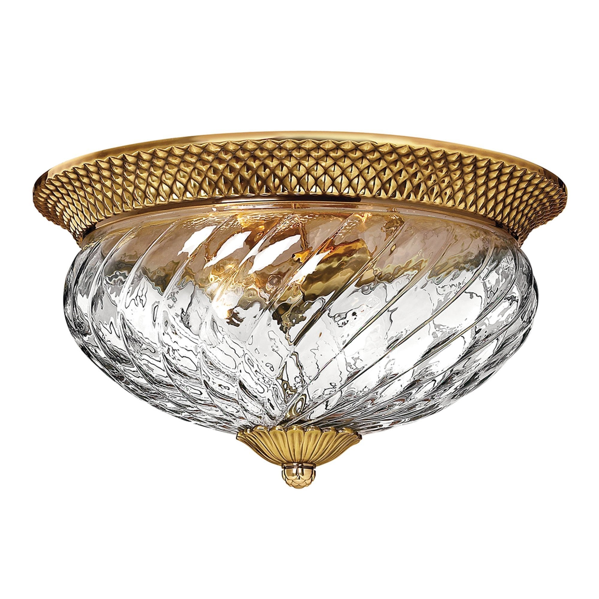 Hinkley Plantation 3 Light Flush Fitting - Burnished Brass